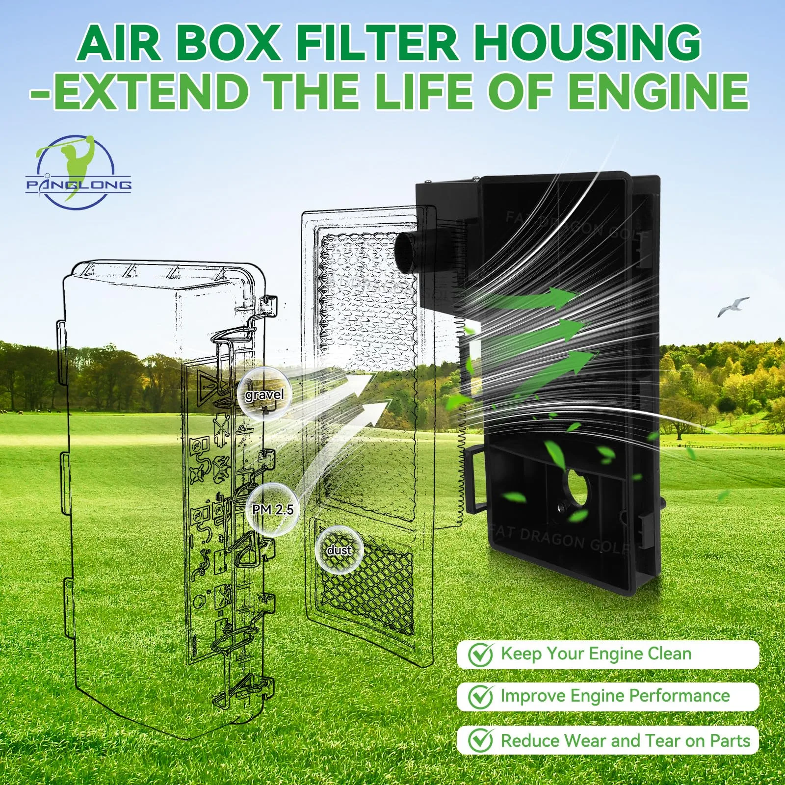 Panglong E-Z-GO Air Filter Housing Assembly Excellence4209 image 4