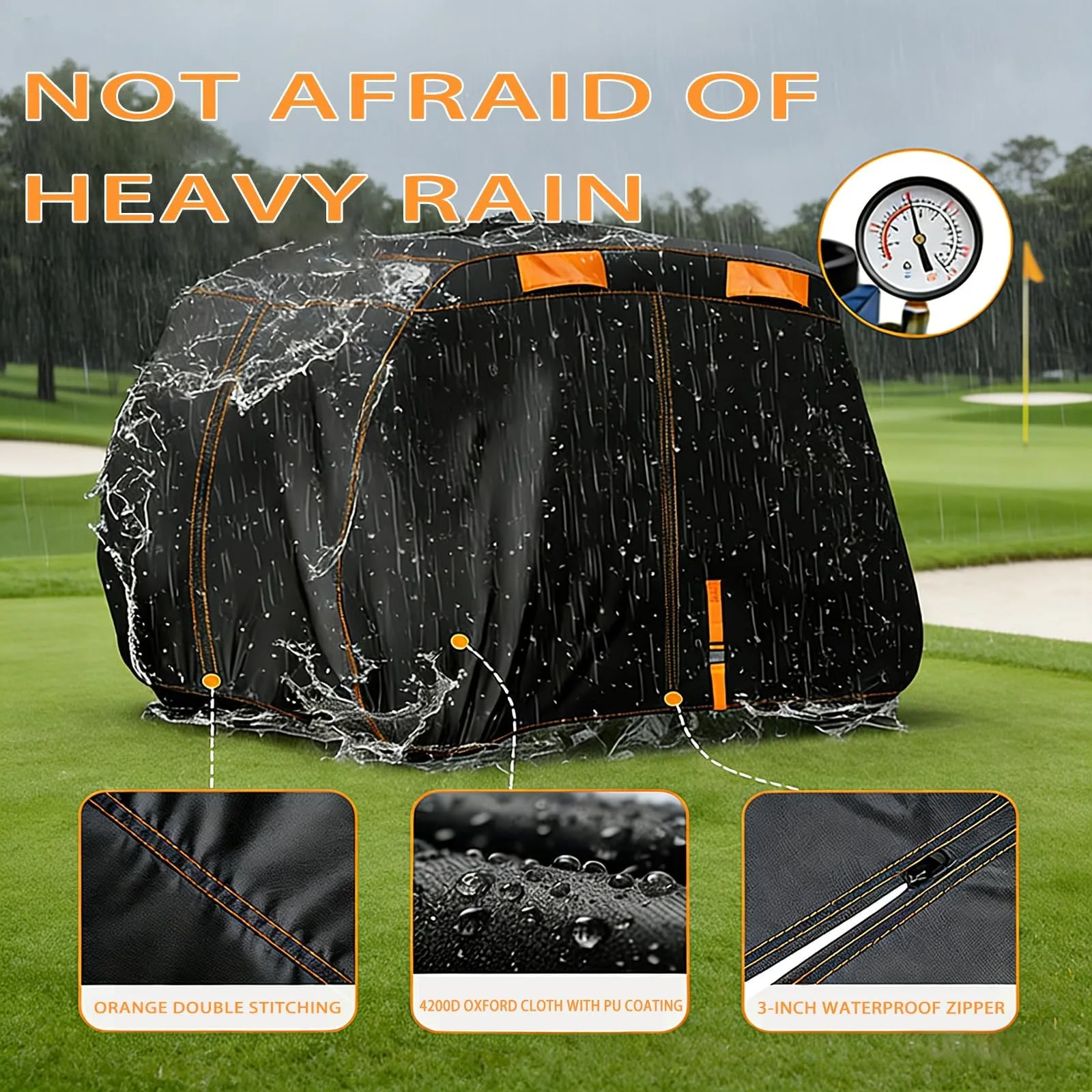 MWKHZIL 420D Golf Cart Cover for Advanced EV Advent 6 (2020–2026) image 3