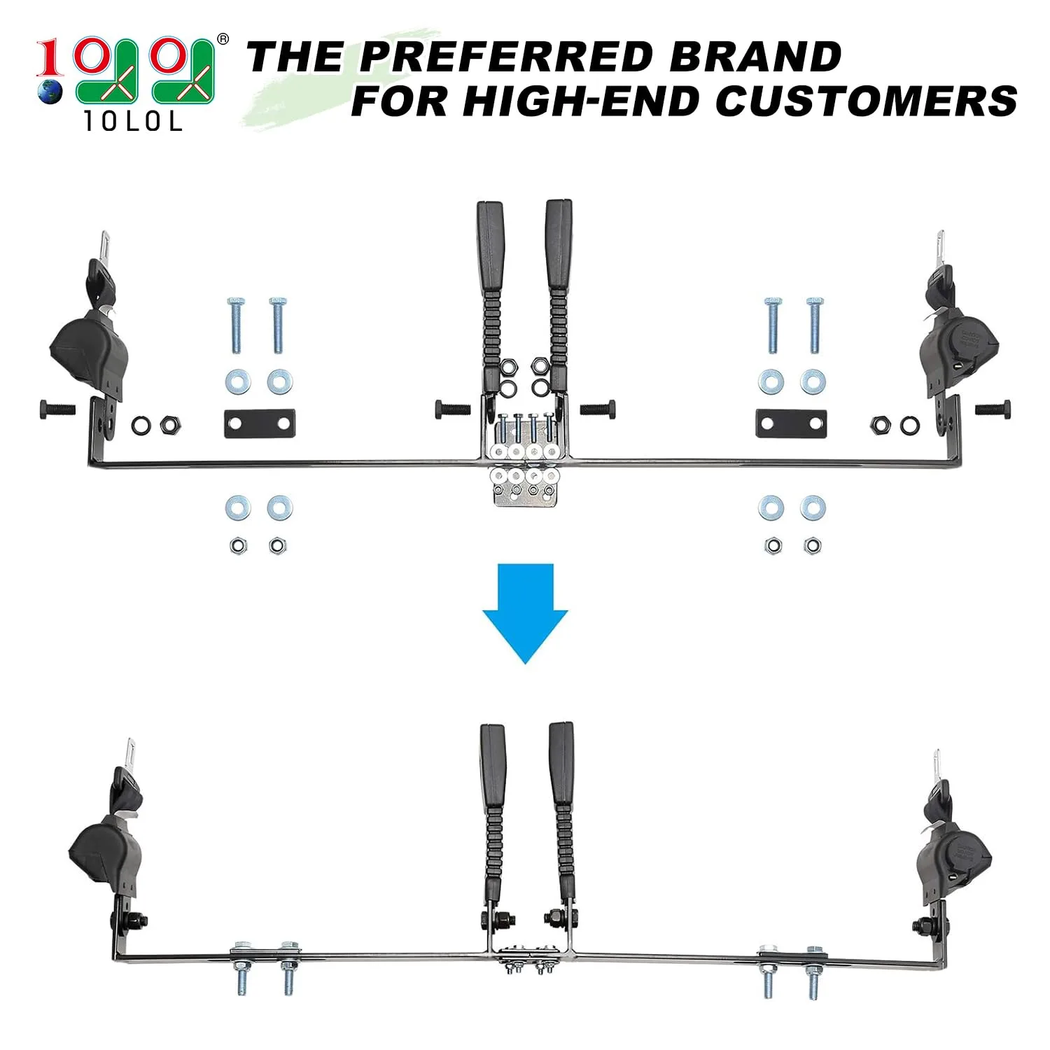 10L0L Retractable Seat Belt & Bracket Kit — Fits E-Z-GO TXT/RXV, Club Car DS image 2