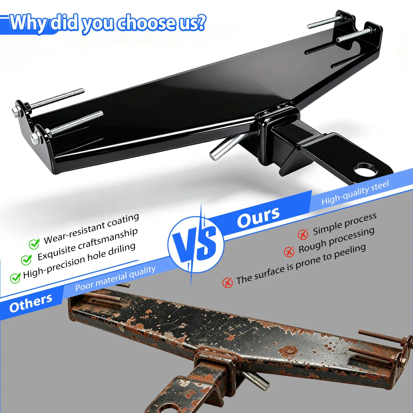 Mixopoly Trailer Hitch for Club Car Precedent | MN-249A-MG image 3