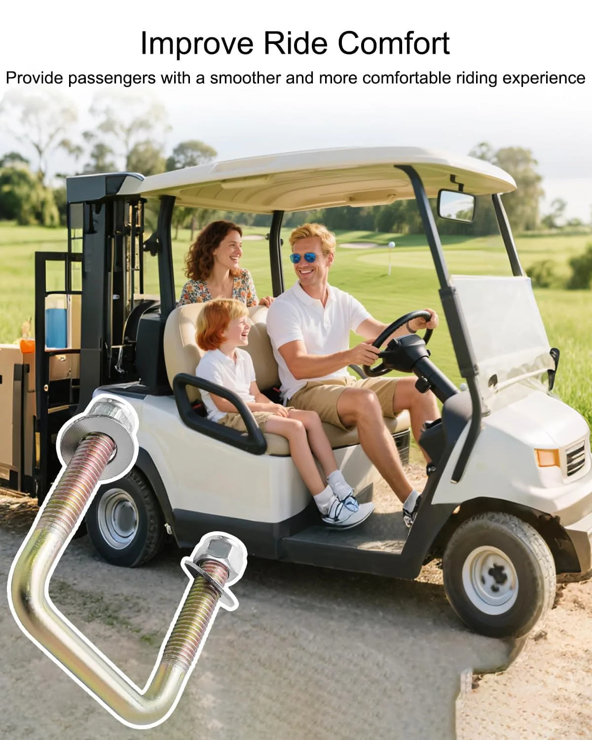 TIKSCIENCE Rear Leaf Spring Bolts for E-Z-GO TXT image 2