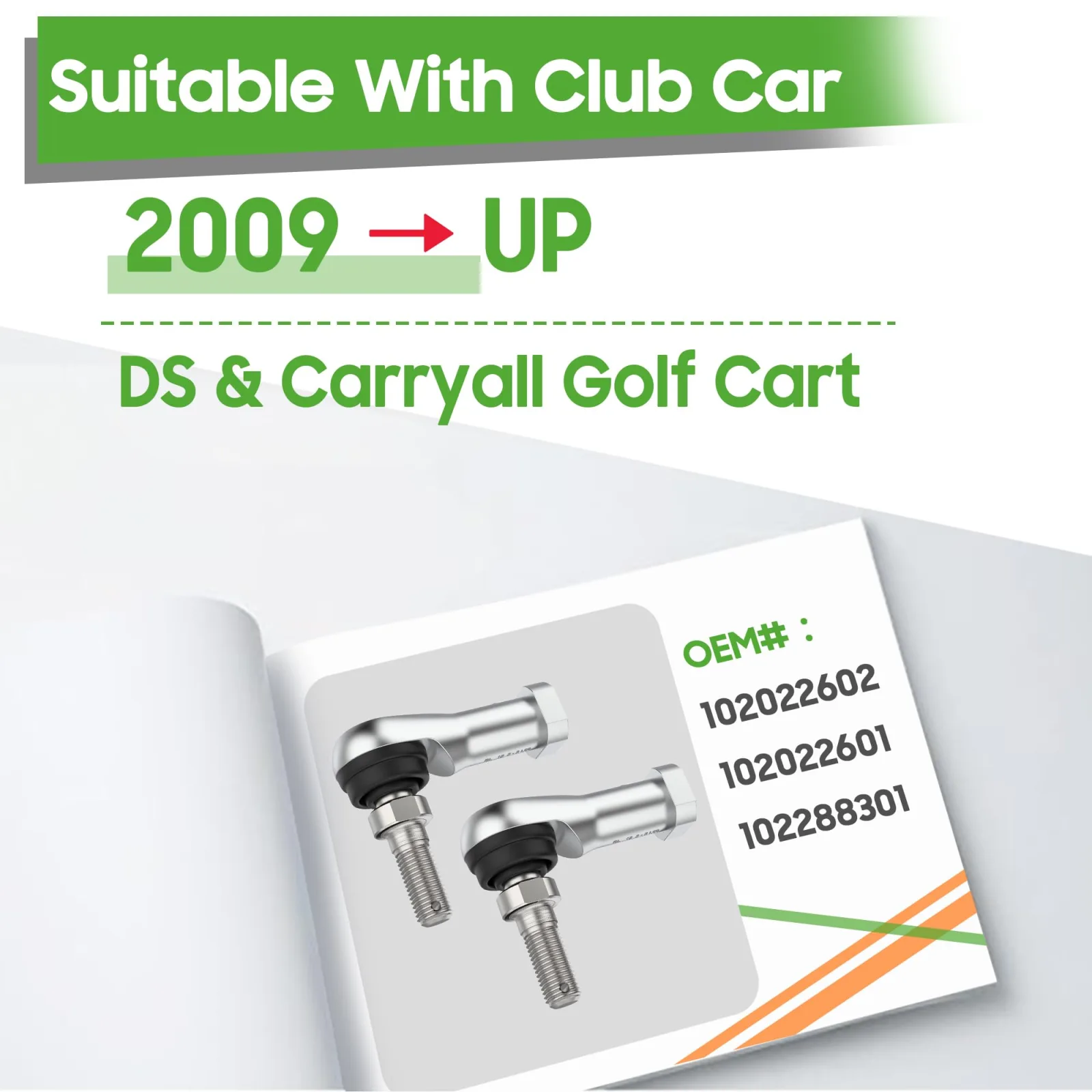 10L0L Tie Rod End Ball Joint Kit for Club Car DS & Carryall image 3