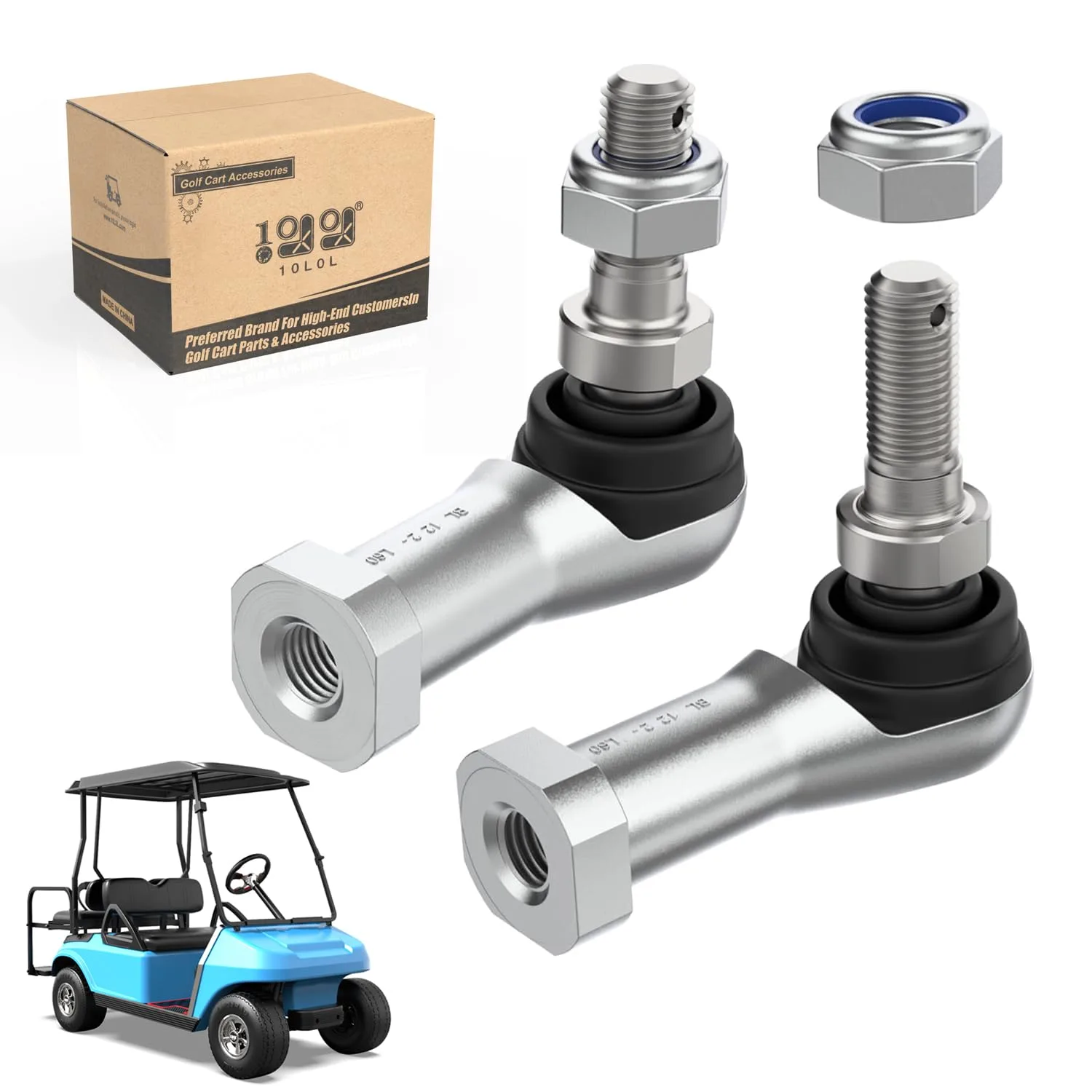 10L0L Tie Rod End Ball Joint Kit for Club Car DS & Carryall