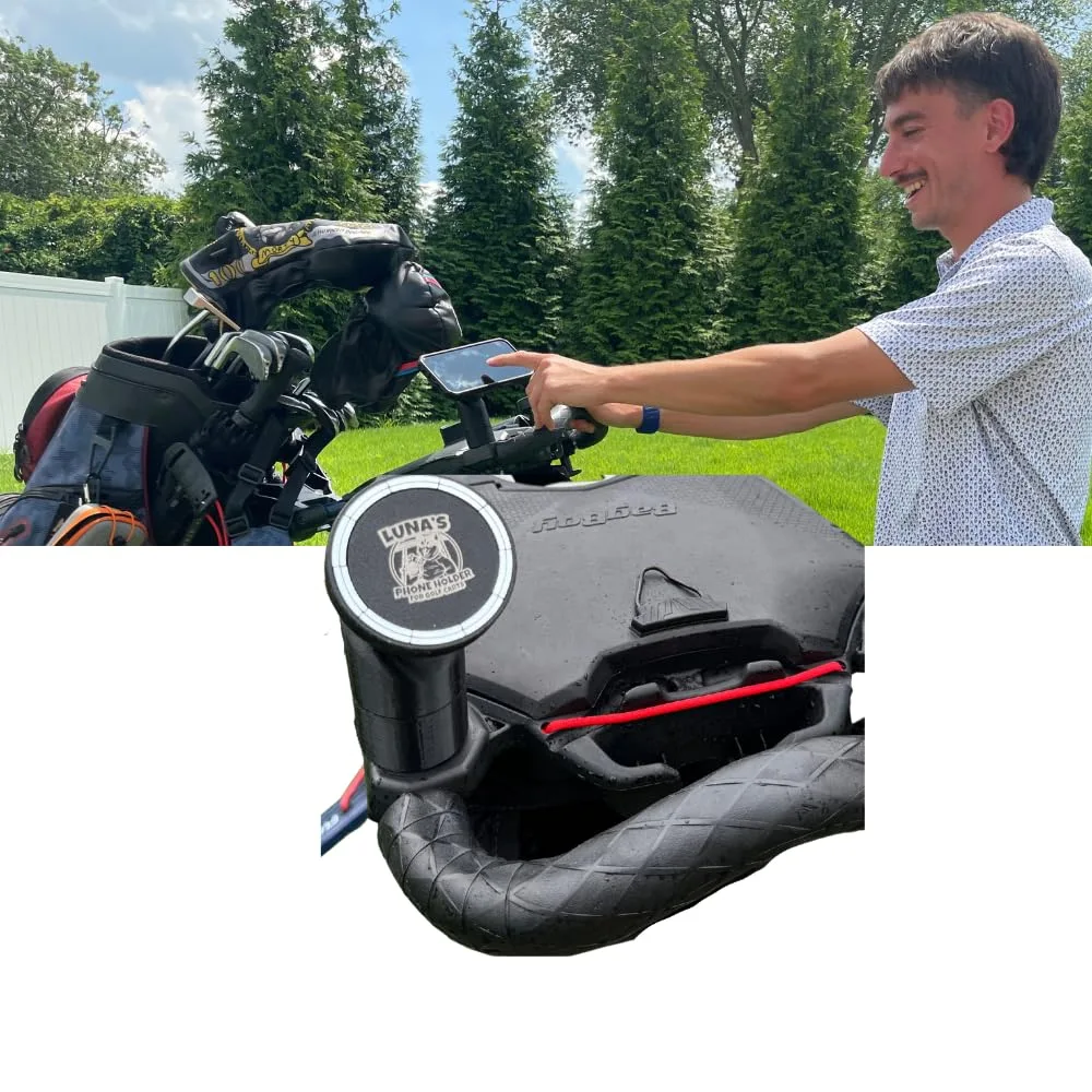 Luna's Phone Holder V2 for Bag Boy Push Carts