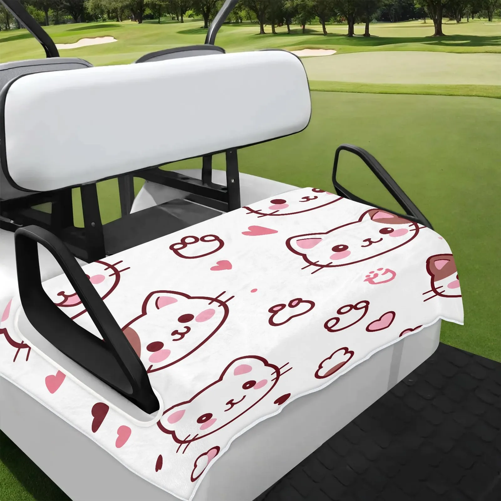 Tiveruda Golf Cart Seat Cover for Double Seats 51 x 31 in