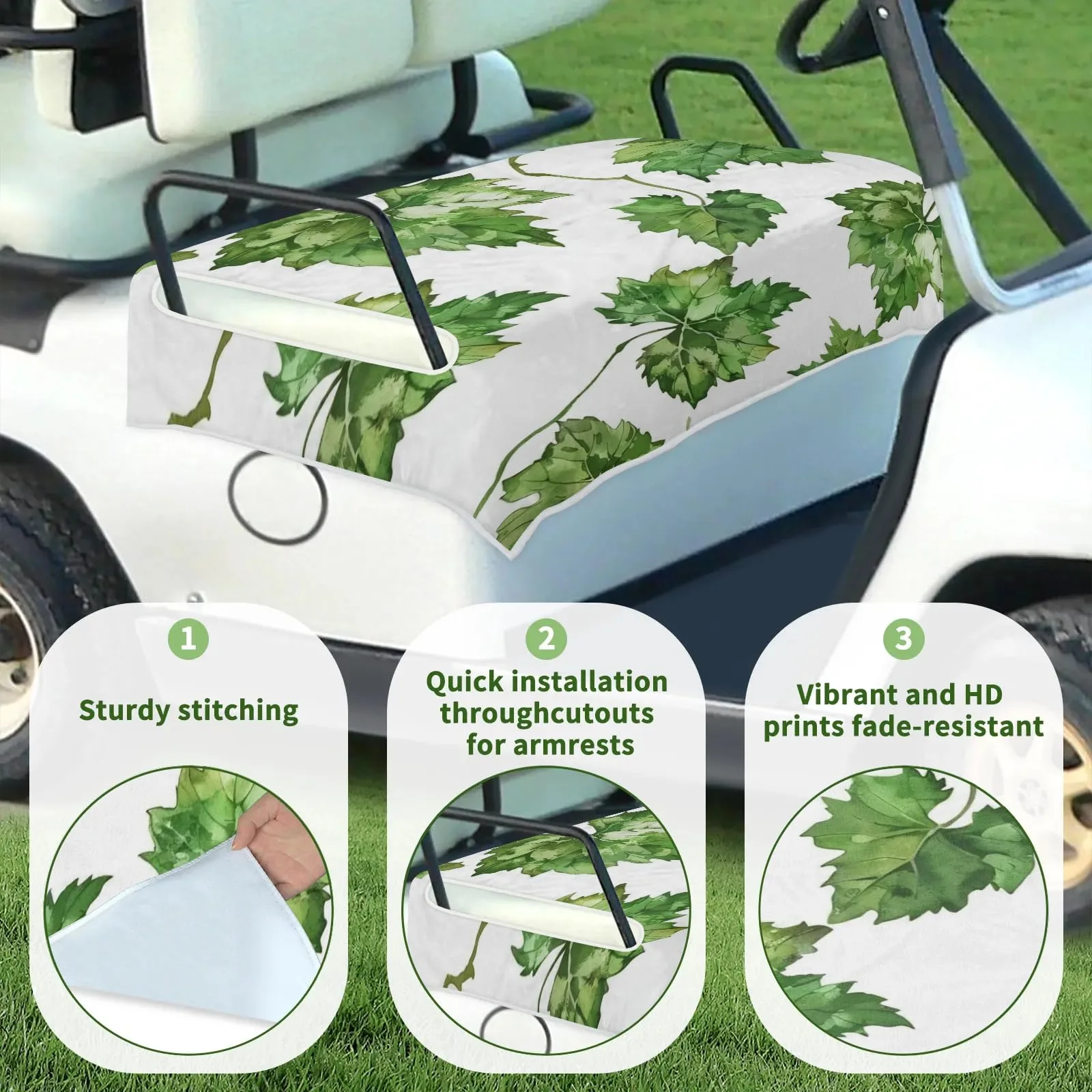 Tiveruda Golf Cart Seat Cover for 2-Person Seats image 3