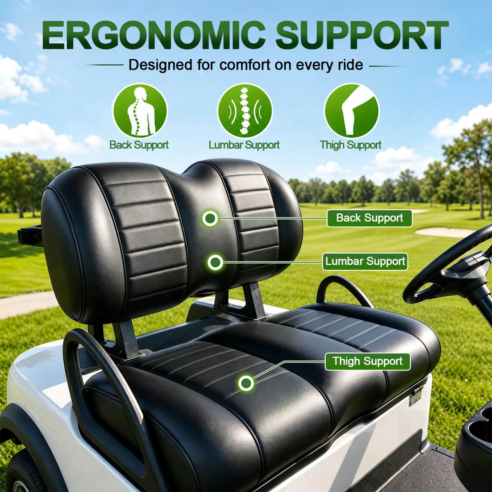 NOKINS Front Seat Cushion Kit for E-Z-GO TXT/RXV image 3
