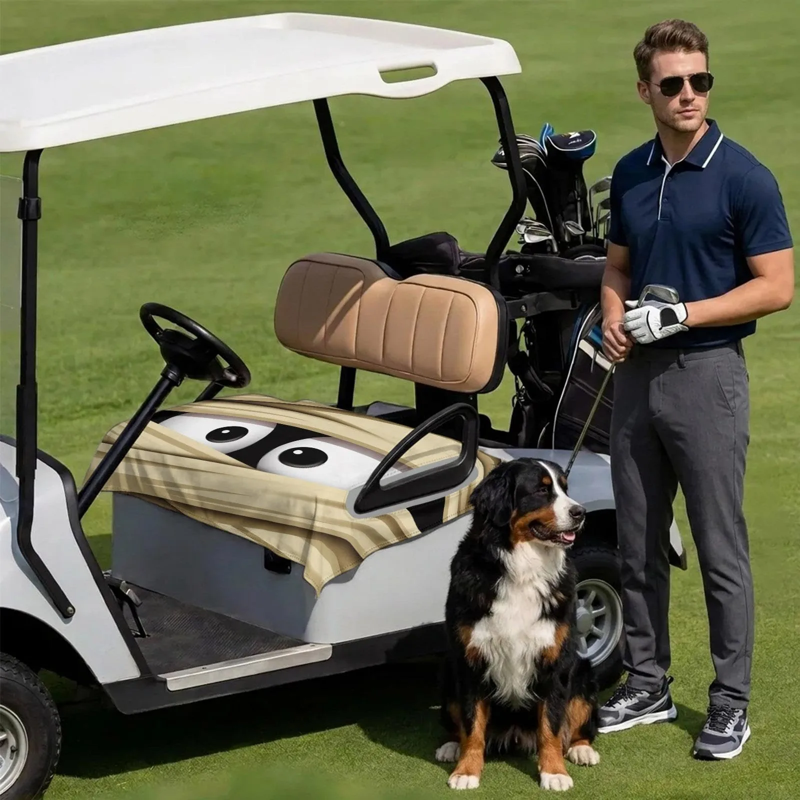 Lanata 2-Seat Golf Cart Seat Cover Blanket, 51 x 31 in image 3