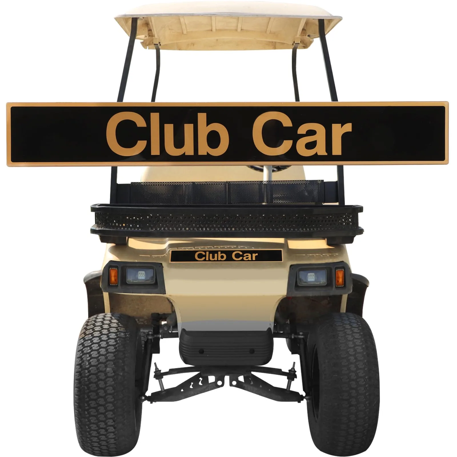 Roykaw Black & Gold Name Plate for Club Car DS Carryall