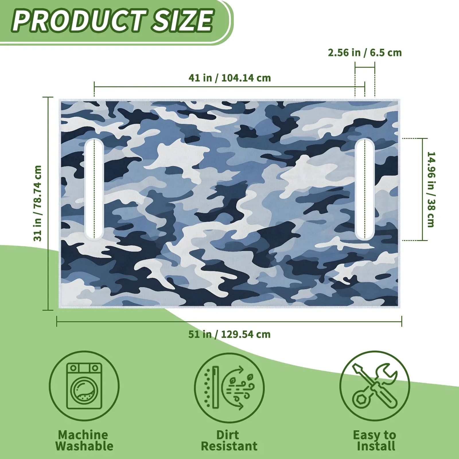 Tiveruda Camouflage Golf Cart Seat Cover, 51 x 31 in image 2
