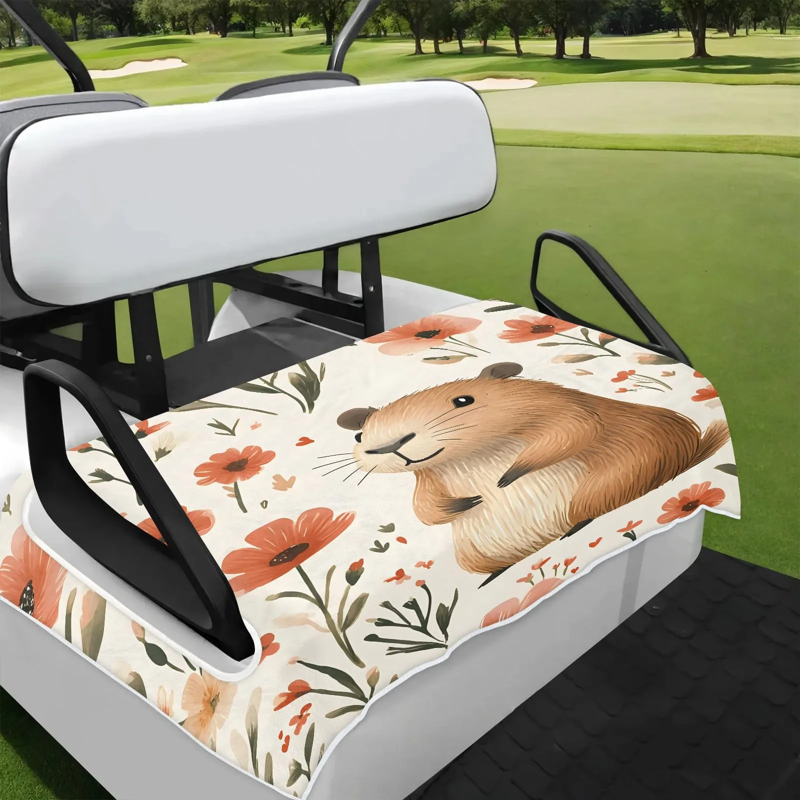 Tiveruda Golf Cart Seat Cover for Double Seats, 51 x 31 in.