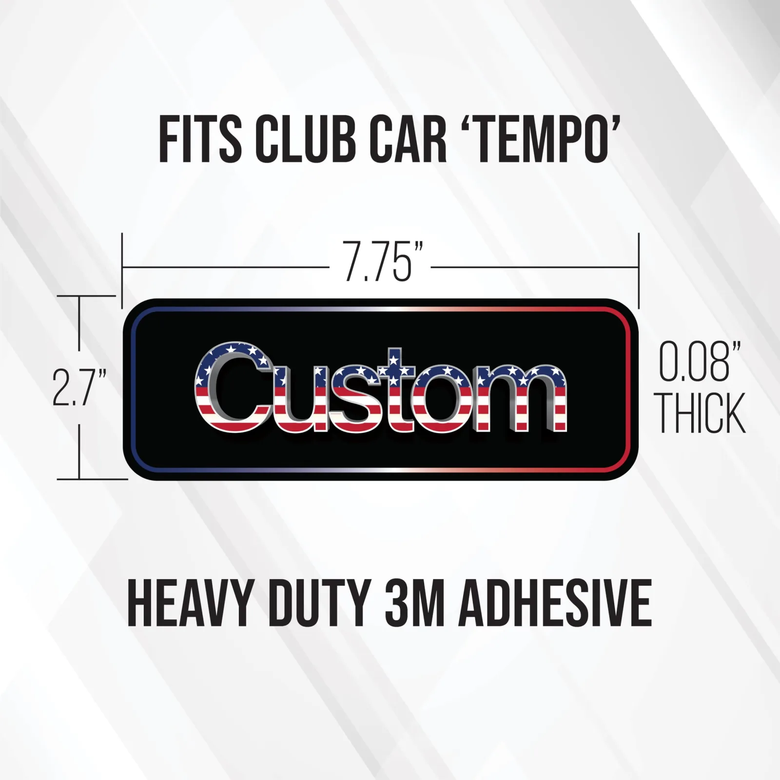 Custom Name Plate for Club Car Tempo Golf Cart image 4