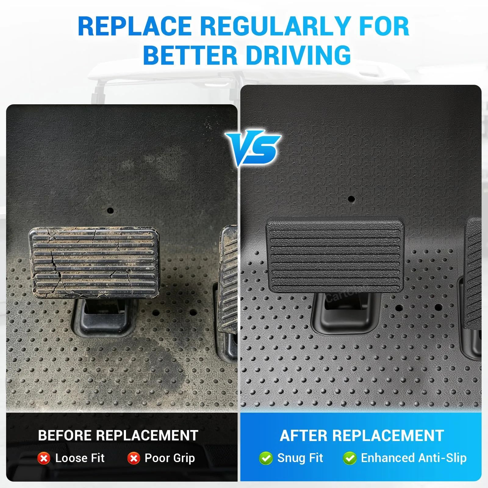 CartClan Brake Pedal Pad Cover for E-Z-GO RXV (CT-0093) image 2