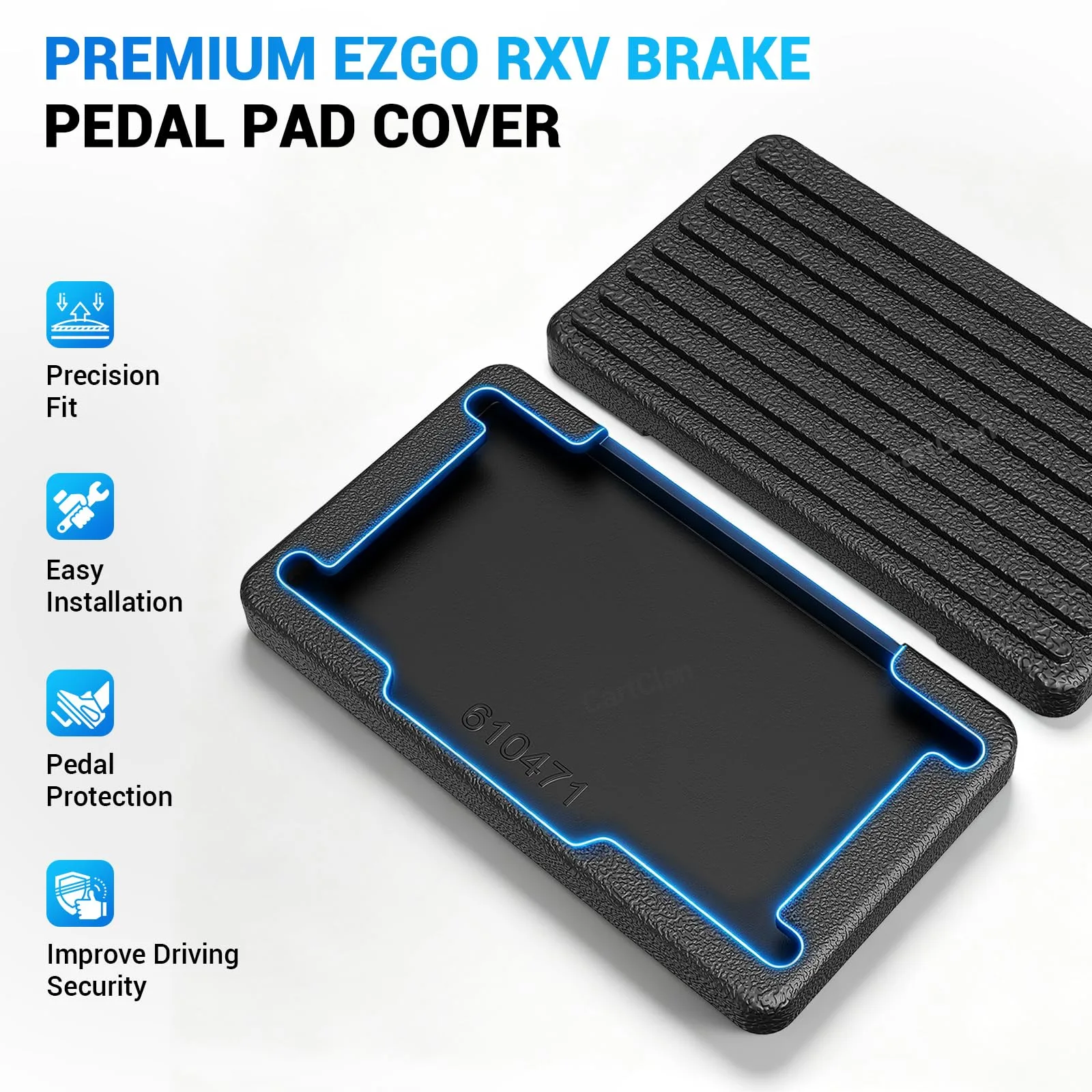 CartClan Brake Pedal Pad Cover for E-Z-GO RXV (CT-0093) image 3
