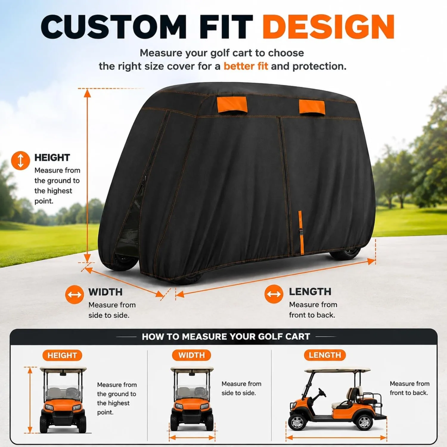 ikdhcna Cover for EPIC E60FX 6 Passenger Golf Cart image 2