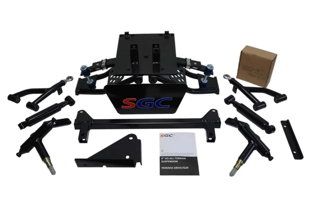 4-Inch Double A-Arm Lift Kit for Yamaha G29 Golf Cart