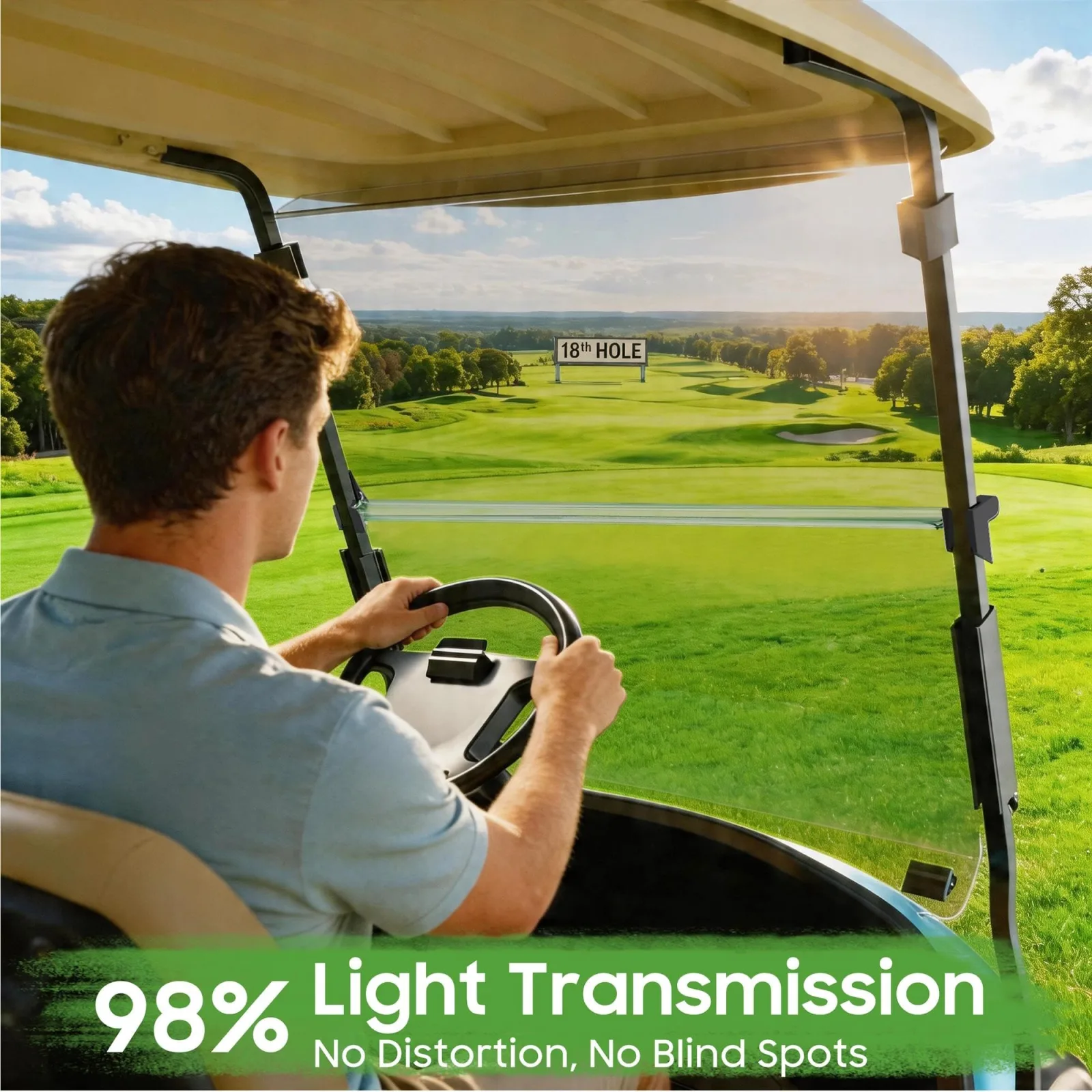 10L0L Windshield for Club Car Precedent, Tempo & Onward image 3