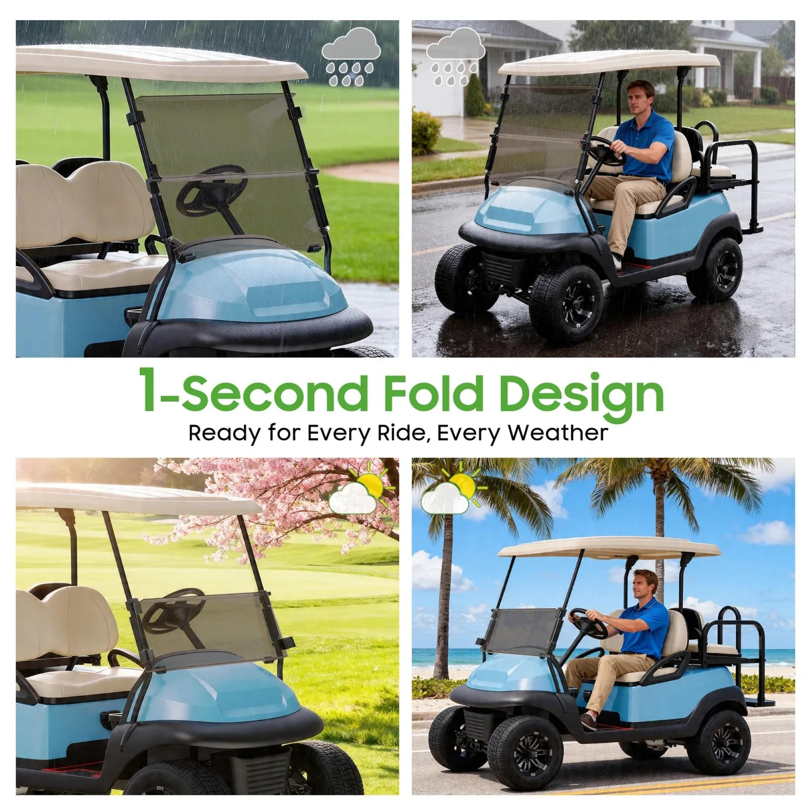 10L0L Windshield for Club Car Precedent, Tempo & Onward image 4