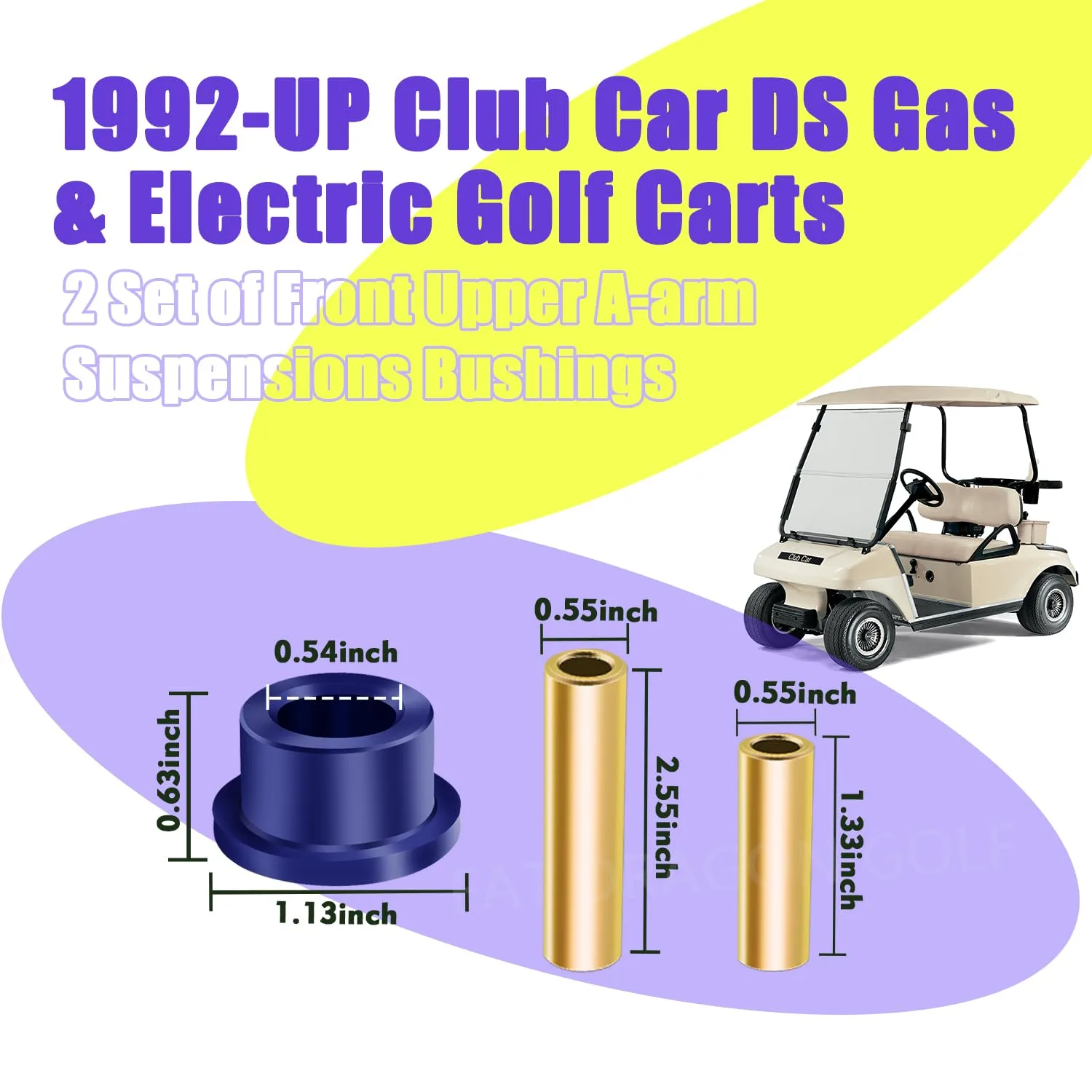 Panglong FDG-066 Club Car DS A-Arm Bushing Kit image 4