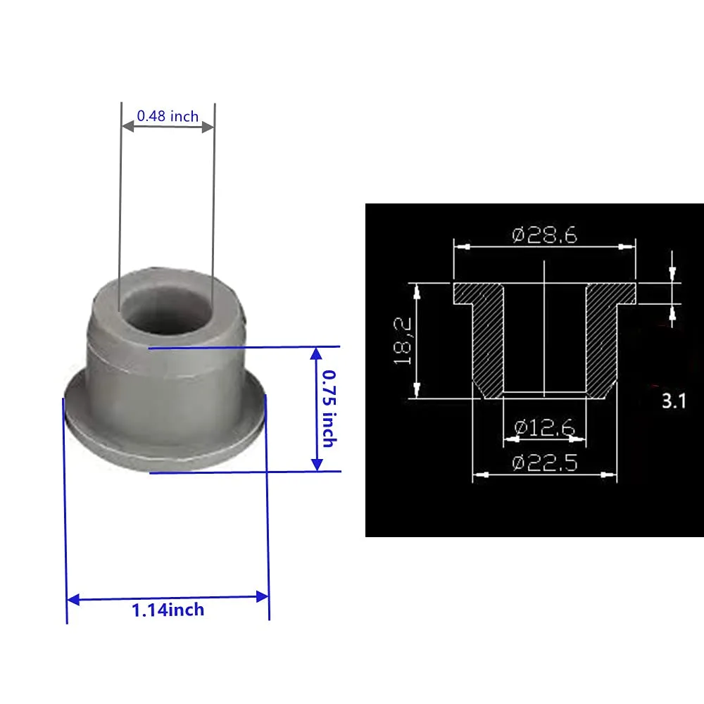 Dr.Acces Club Car Precedent Front Leaf Spring Bushings image 4