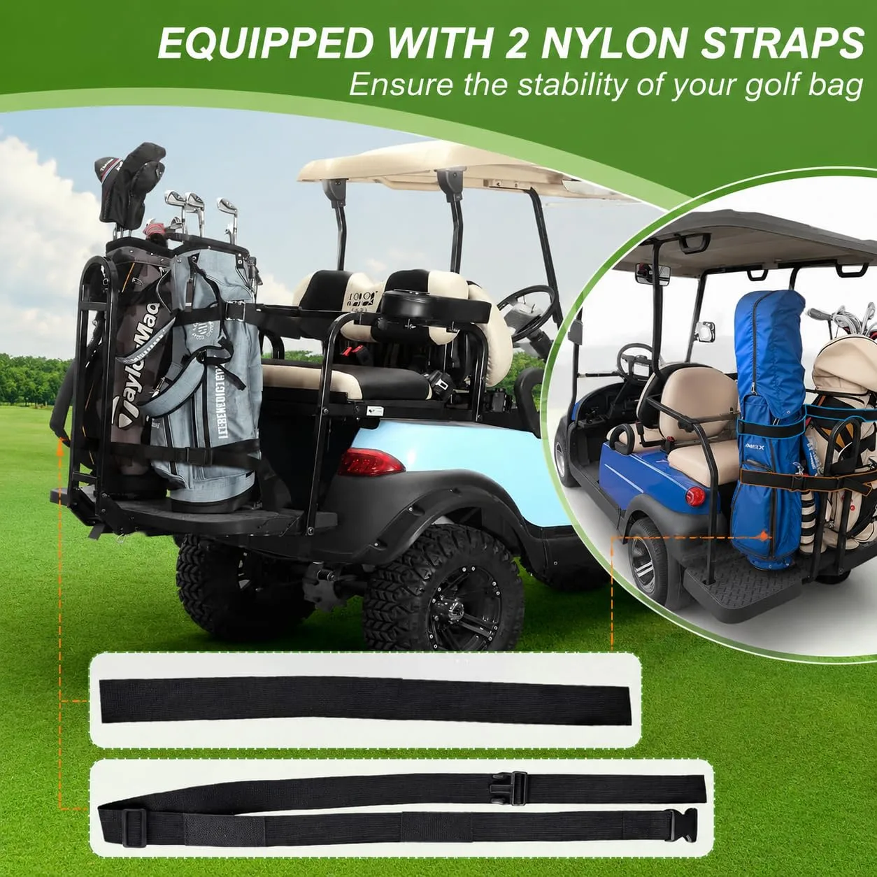 10L0L Golf Cart Bag Holder for E-Z-G-O, Club Car & Yamaha image 3