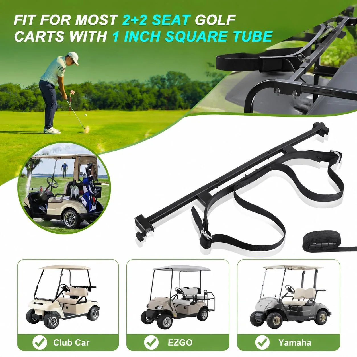 10L0L Golf Cart Bag Holder for E-Z-G-O, Club Car & Yamaha image 4