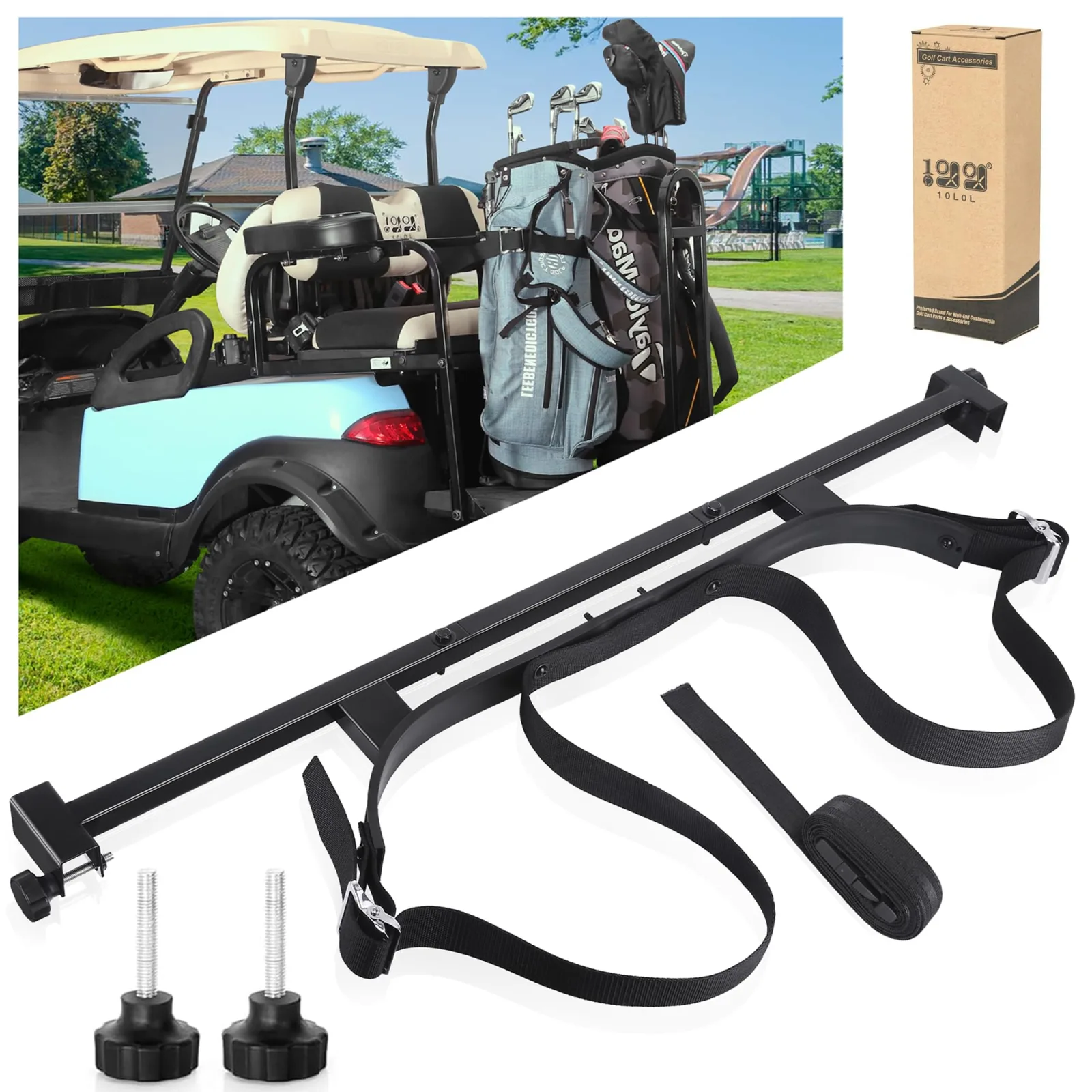 10L0L Golf Cart Bag Holder for E-Z-G-O, Club Car & Yamaha