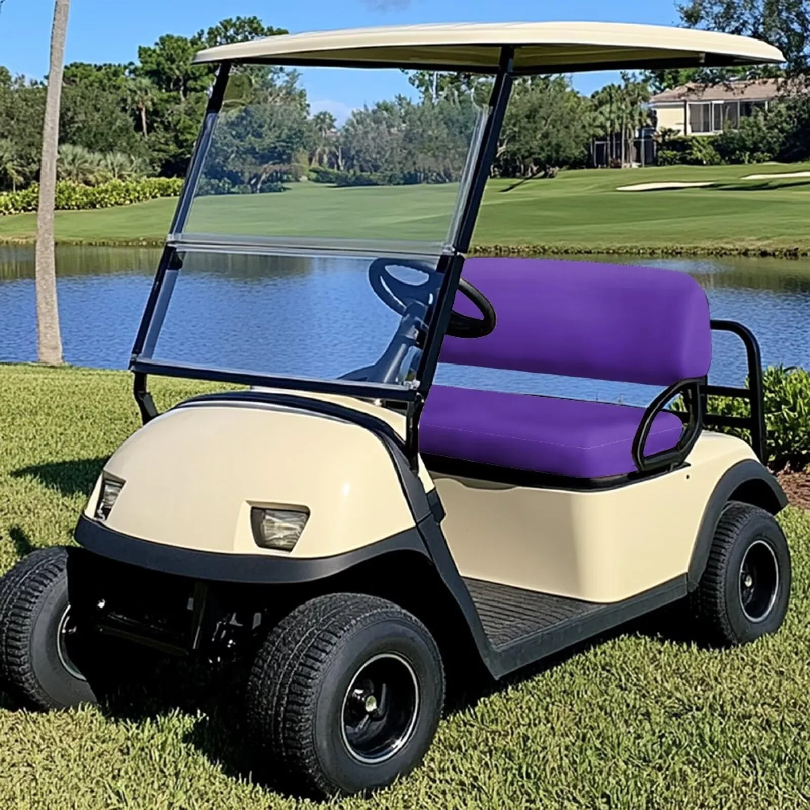 Knextrepoy Dark Purple Golf Cart Seat Cover Set image 2