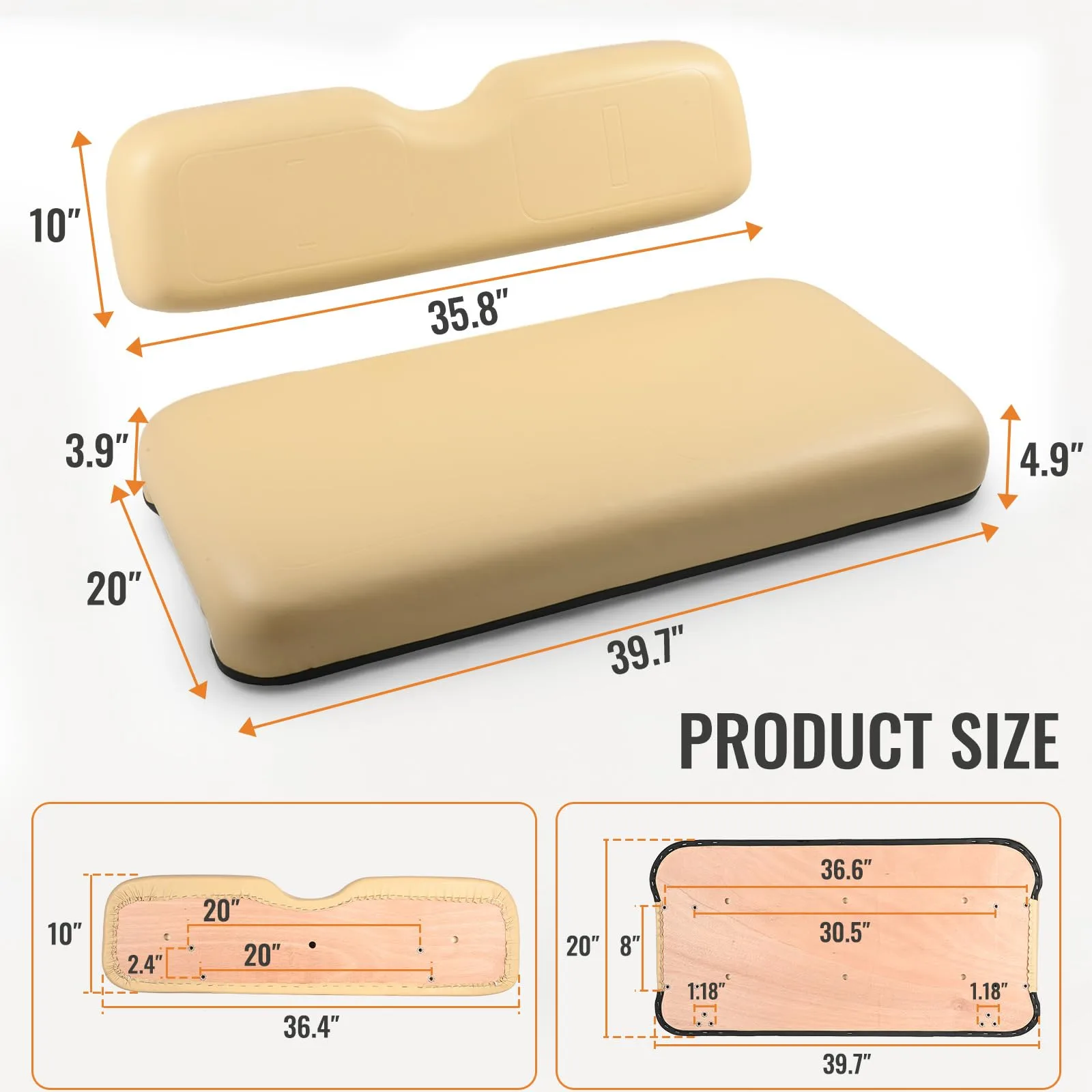 CXRCY Front Seat Replacement for E-Z-G-O TXT 1994-2013 image 2