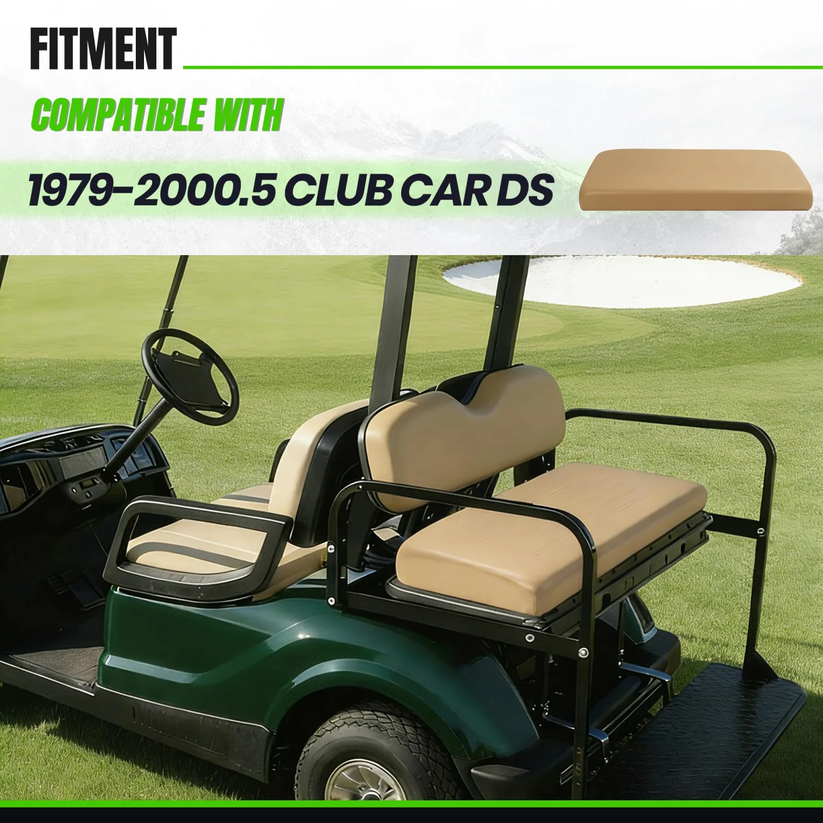 ECOTRIC Rear Seat Bottom Cushion for Club Car DS image 2