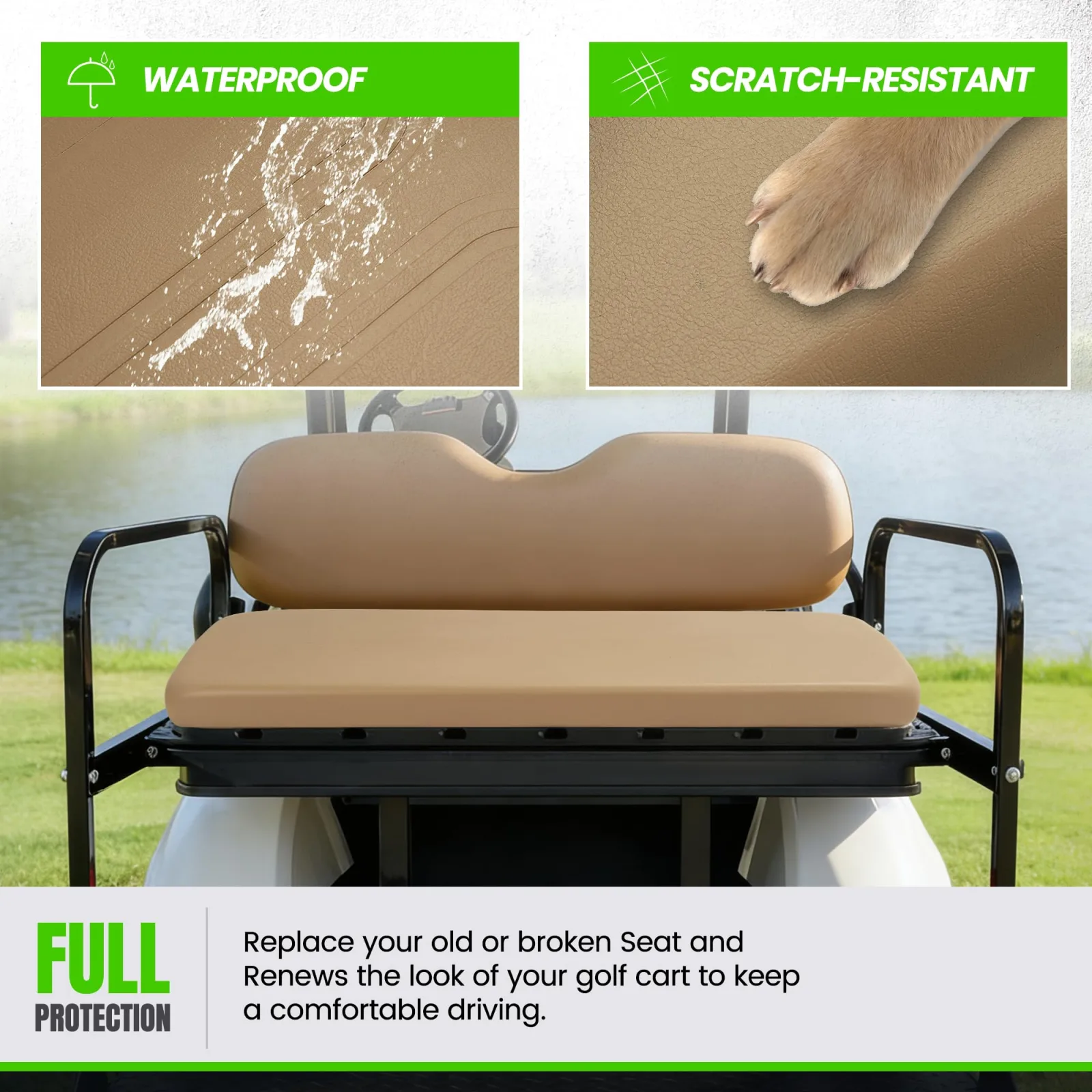 ECOTRIC Rear Seat Bottom Cushion for Club Car DS image 3
