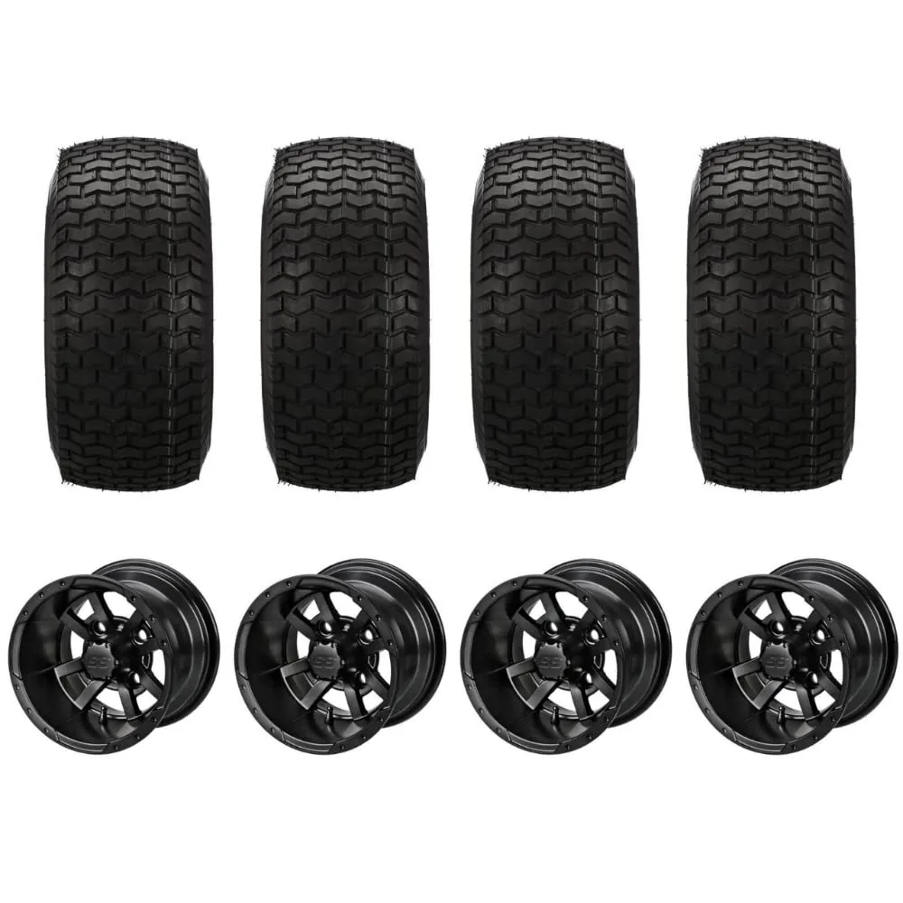 REVENGE 10-Inch Matte Black Golf Cart Wheels and Tires image 2