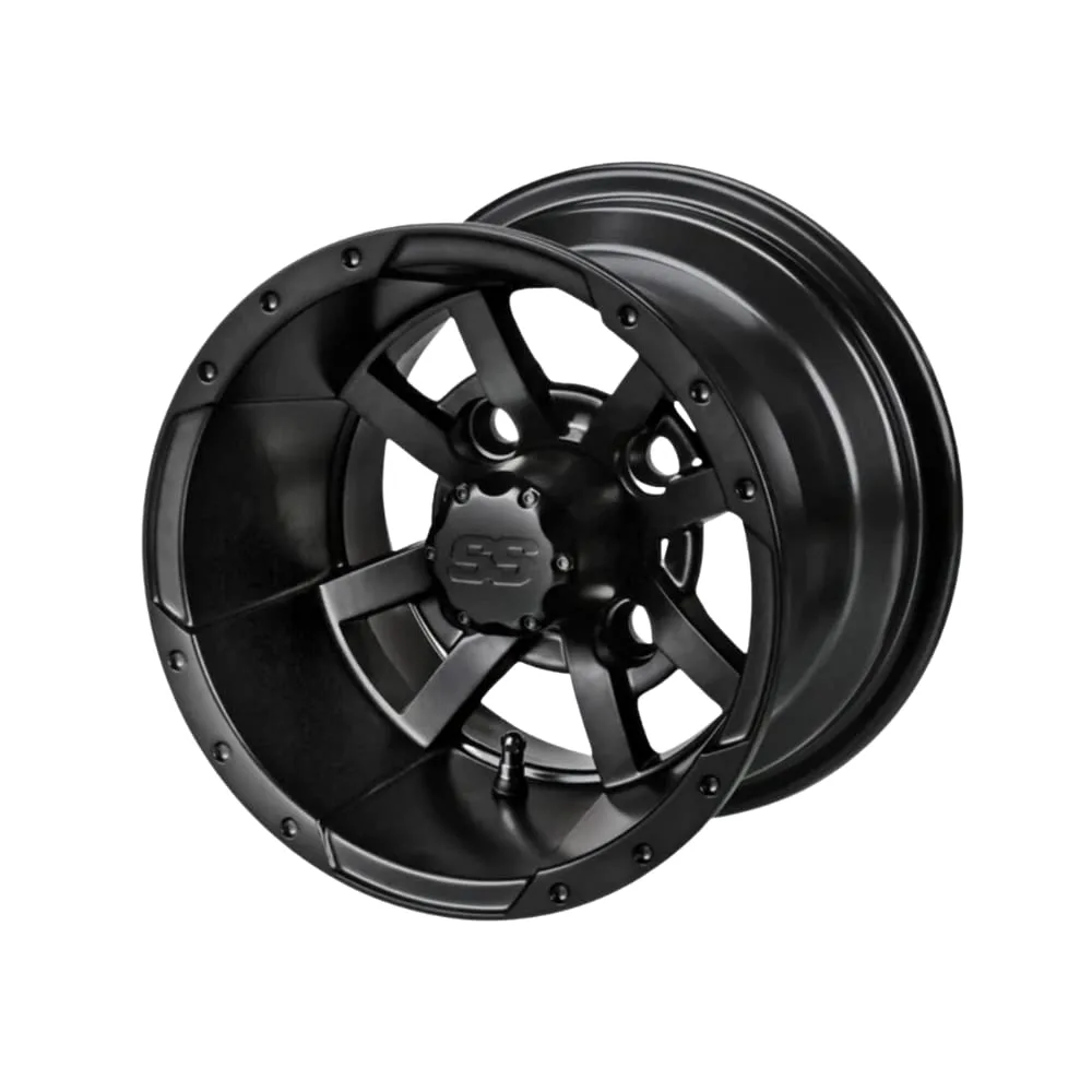 REVENGE 10-Inch Matte Black Golf Cart Wheels and Tires image 4