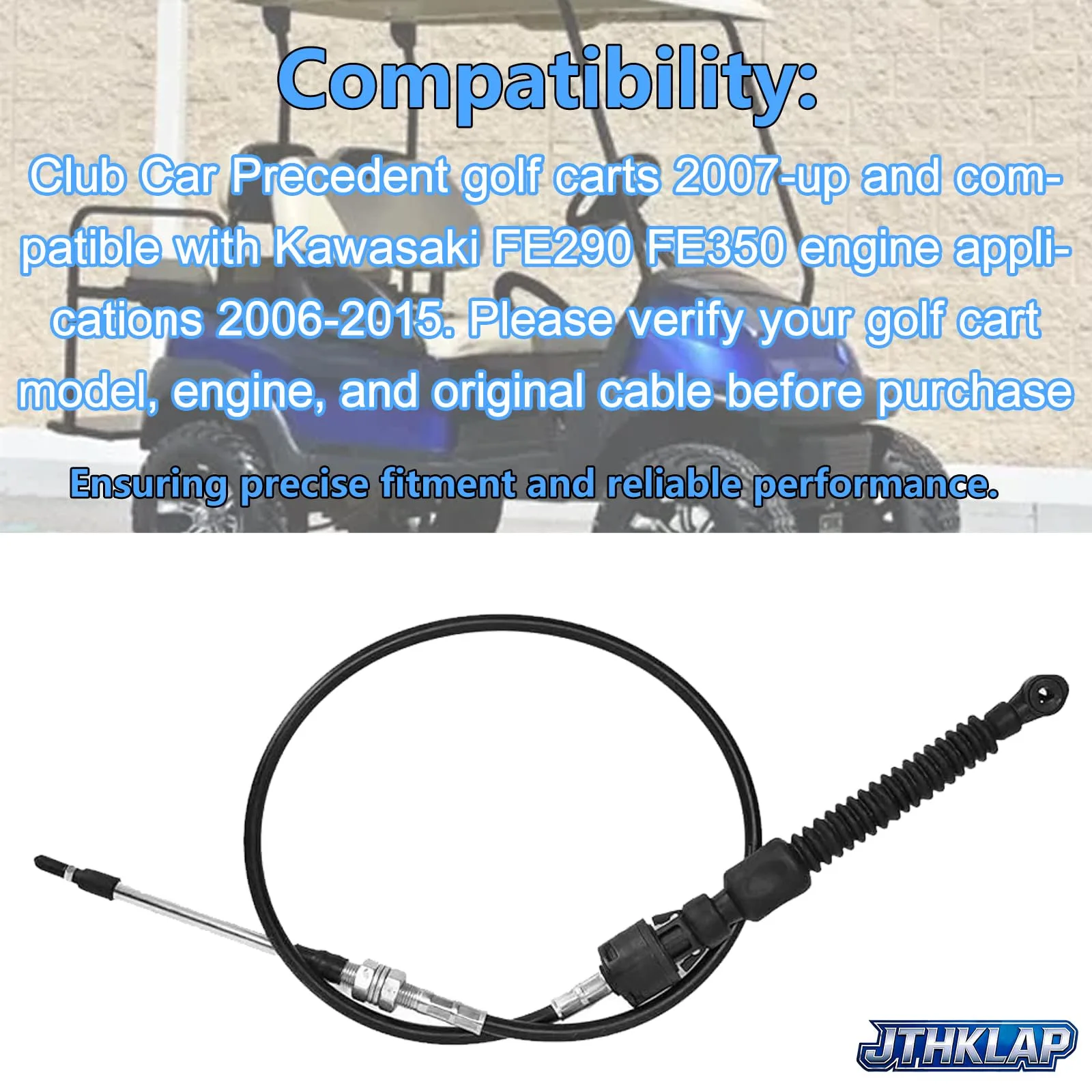 JTHKLAP Shift Cable for Club Car Precedent 103379601 image 3