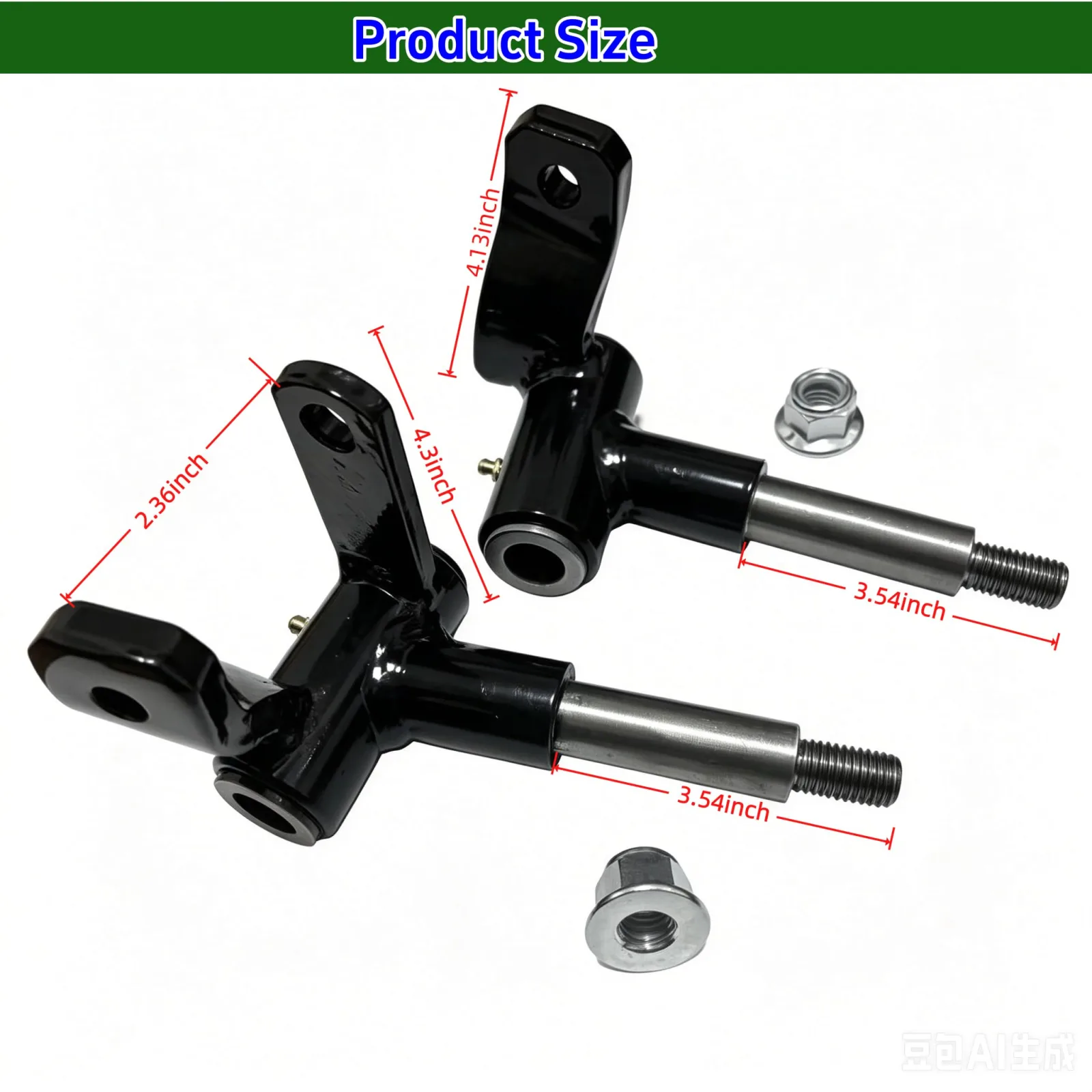 BestAccess Front Spindle Set for Club Car Precedent and Tempo image 3