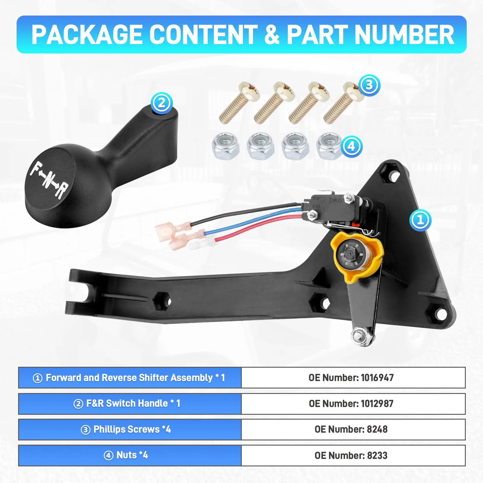 JURPLIX Forward/Reverse Shifter Assembly for Club Car DS 1016947 image 3