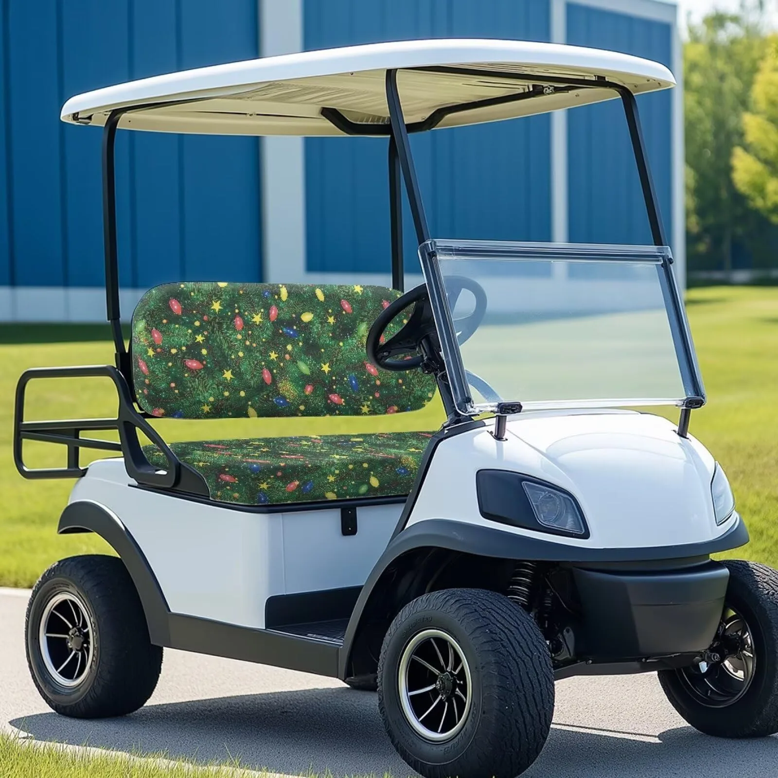 Quidrwyo Christmas Light Stars Golf Cart Seat Covers image 3