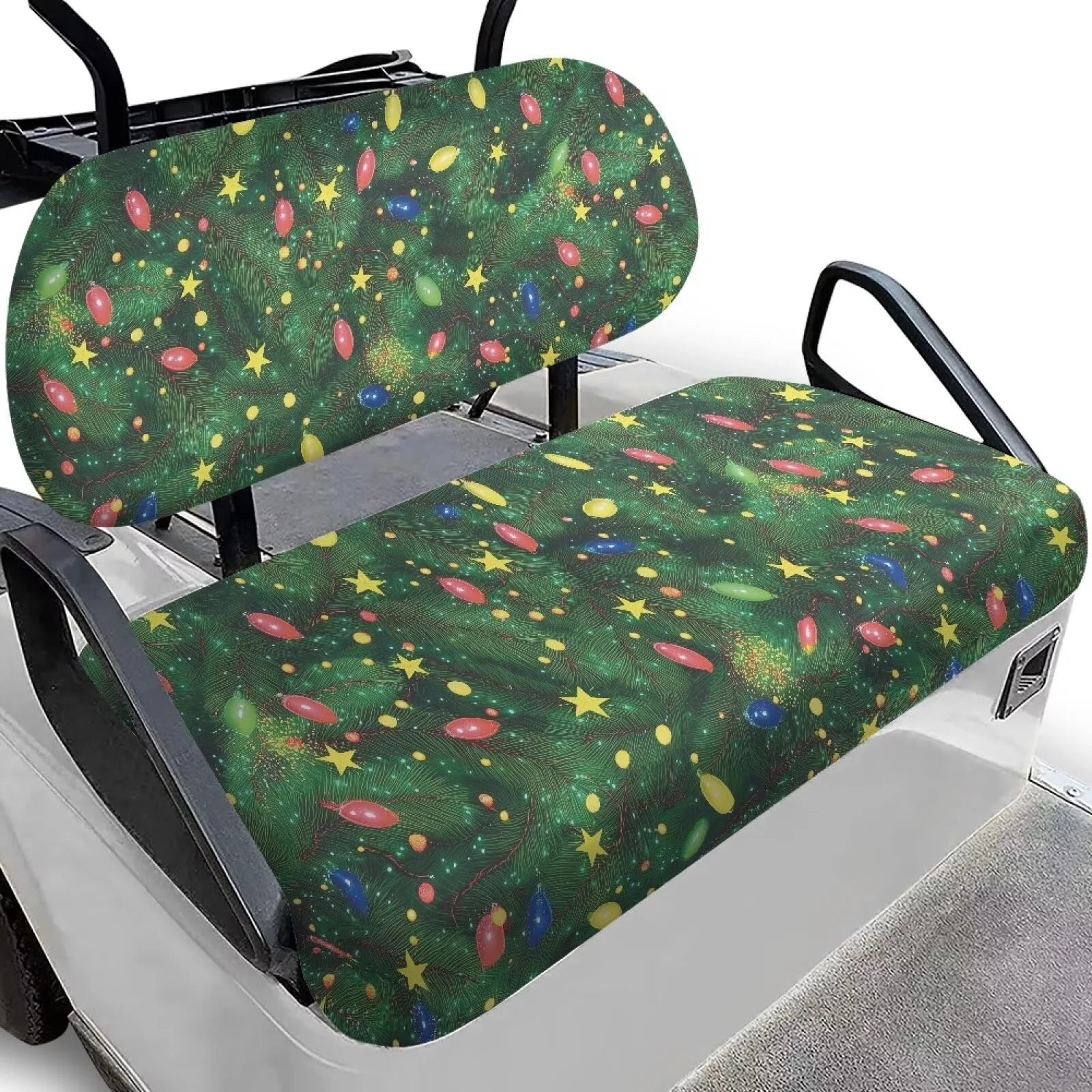 Quidrwyo Christmas Light Stars Golf Cart Seat Covers