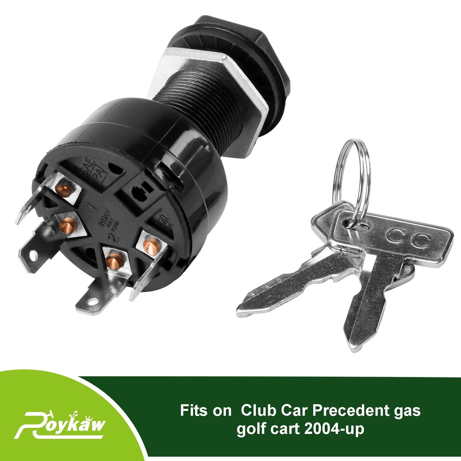 Roykaw Ignition Switch and Key for Club Car Precedent Gas image 3
