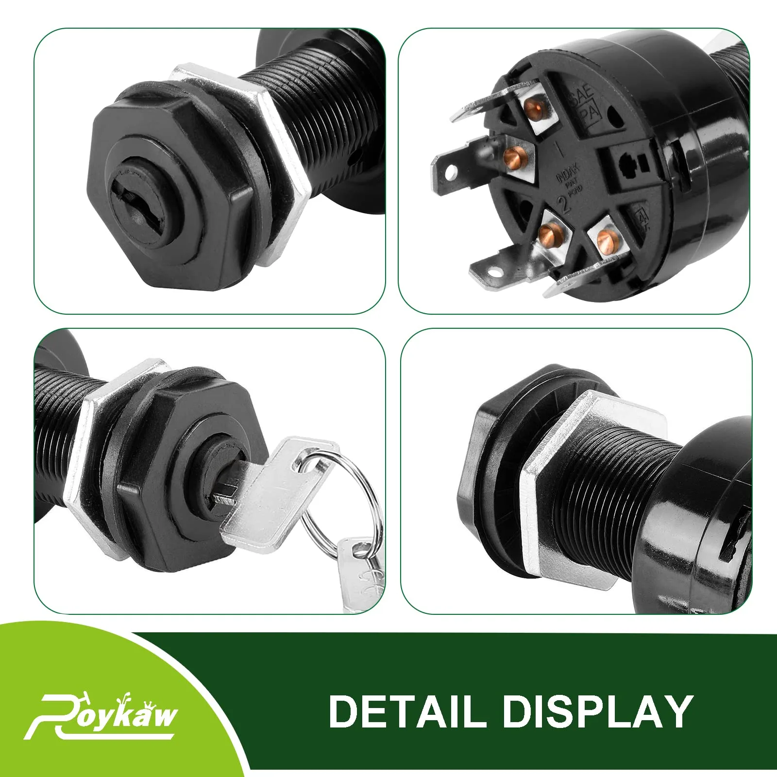 Roykaw Ignition Switch and Key for Club Car Precedent Gas image 4
