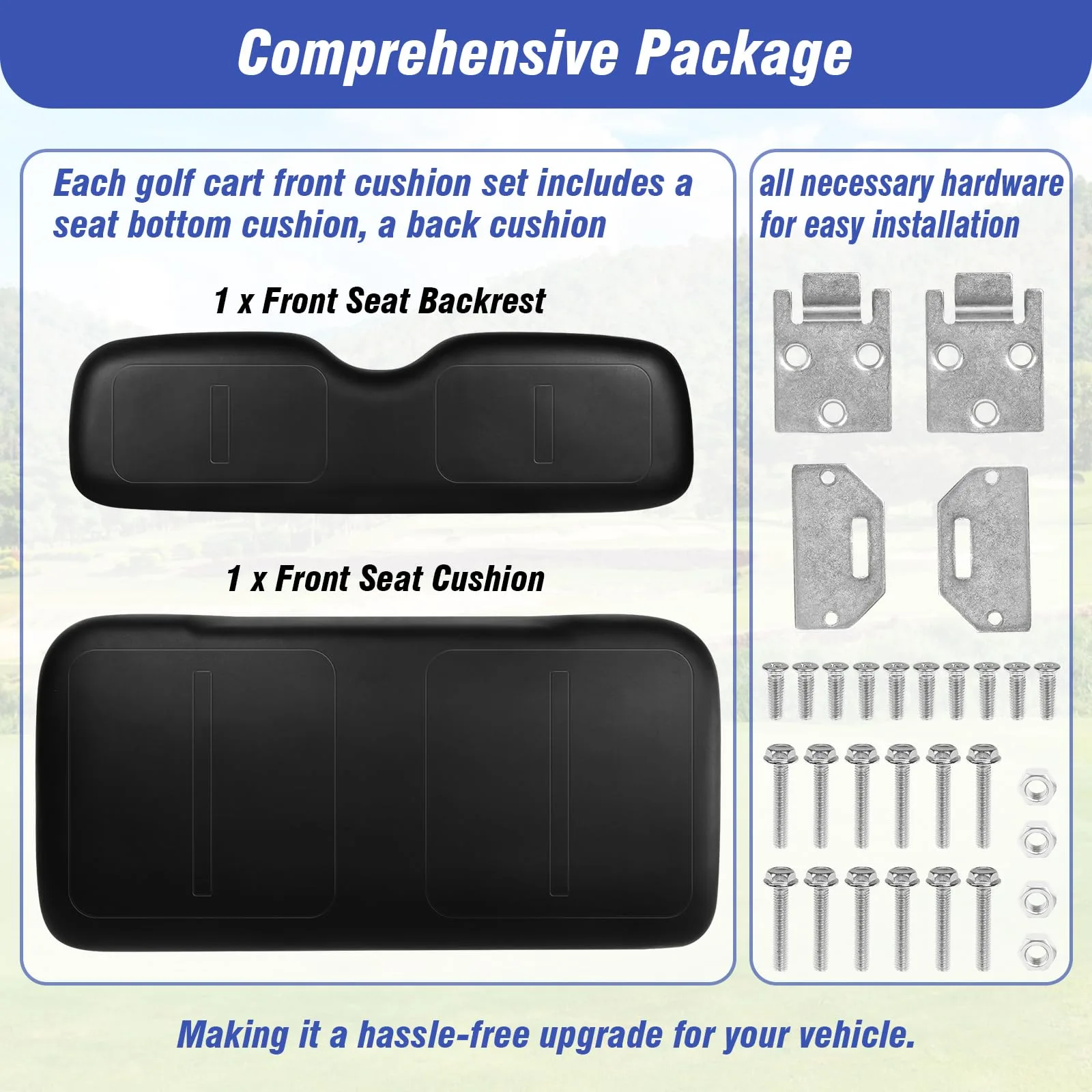 Hubxinly Front Seat Cushion Set for E-Z-GO Medalist & TXT — 1ev5am3pr5rs2vg1ma0 image 4
