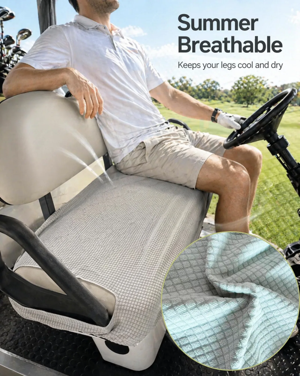 TOVICE Universal 2-Person Golf Cart Seat Cover image 4