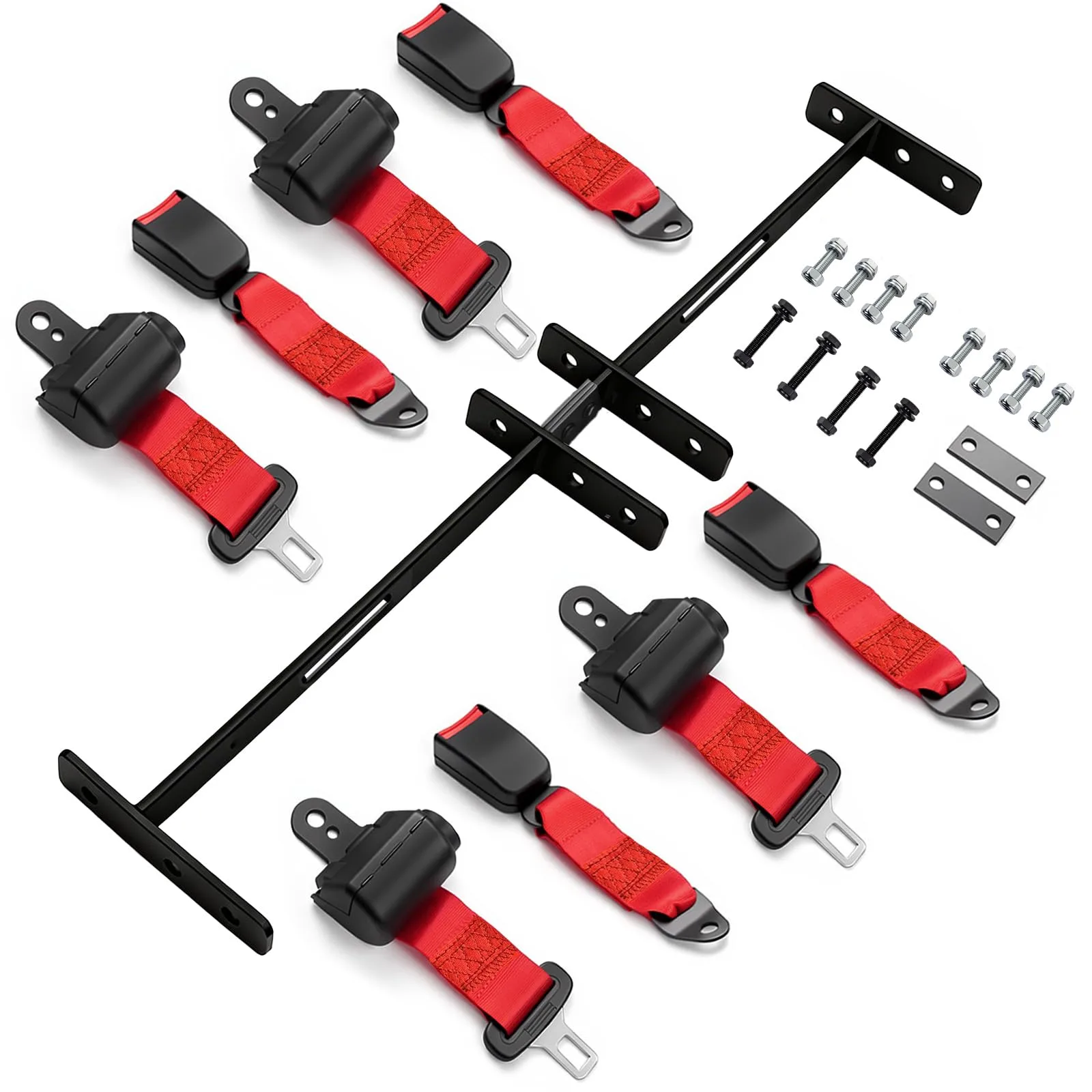 Orle Oko Golf Cart Seat Belt Bracket Kit, 4-Passenger