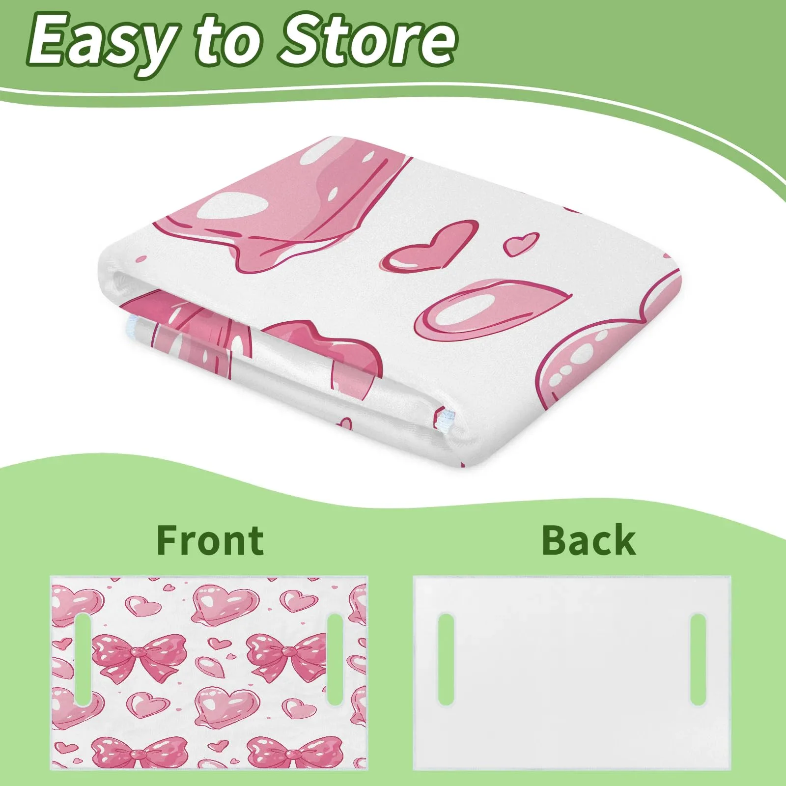 Tiveruda Pink Bow Golf Cart Seat Cover, 51 x 31 Inch image 4