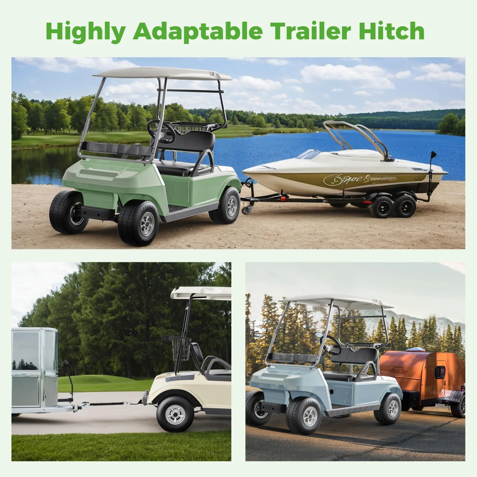 10L0L Trailer Hitch for Club Car DS Golf Carts image 4