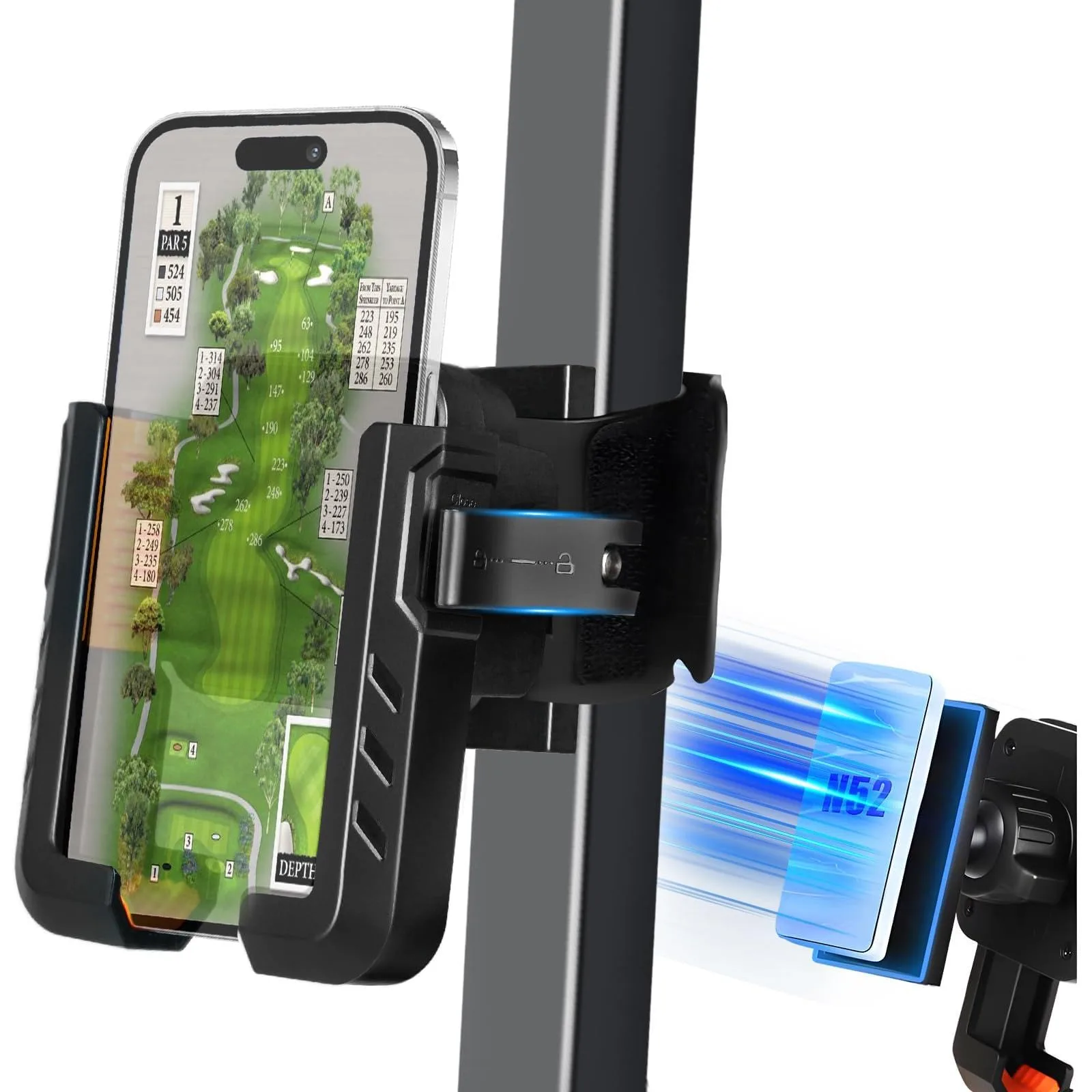 RIZINKART Magnetic Golf Cart Phone Holder