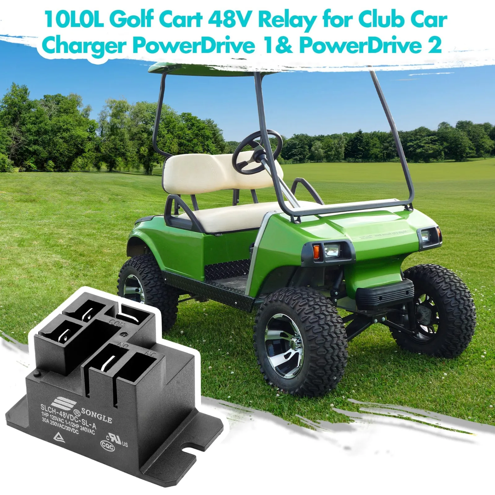10L0L 30A 48V Relay for Club Car Power Drive Chargers image 3