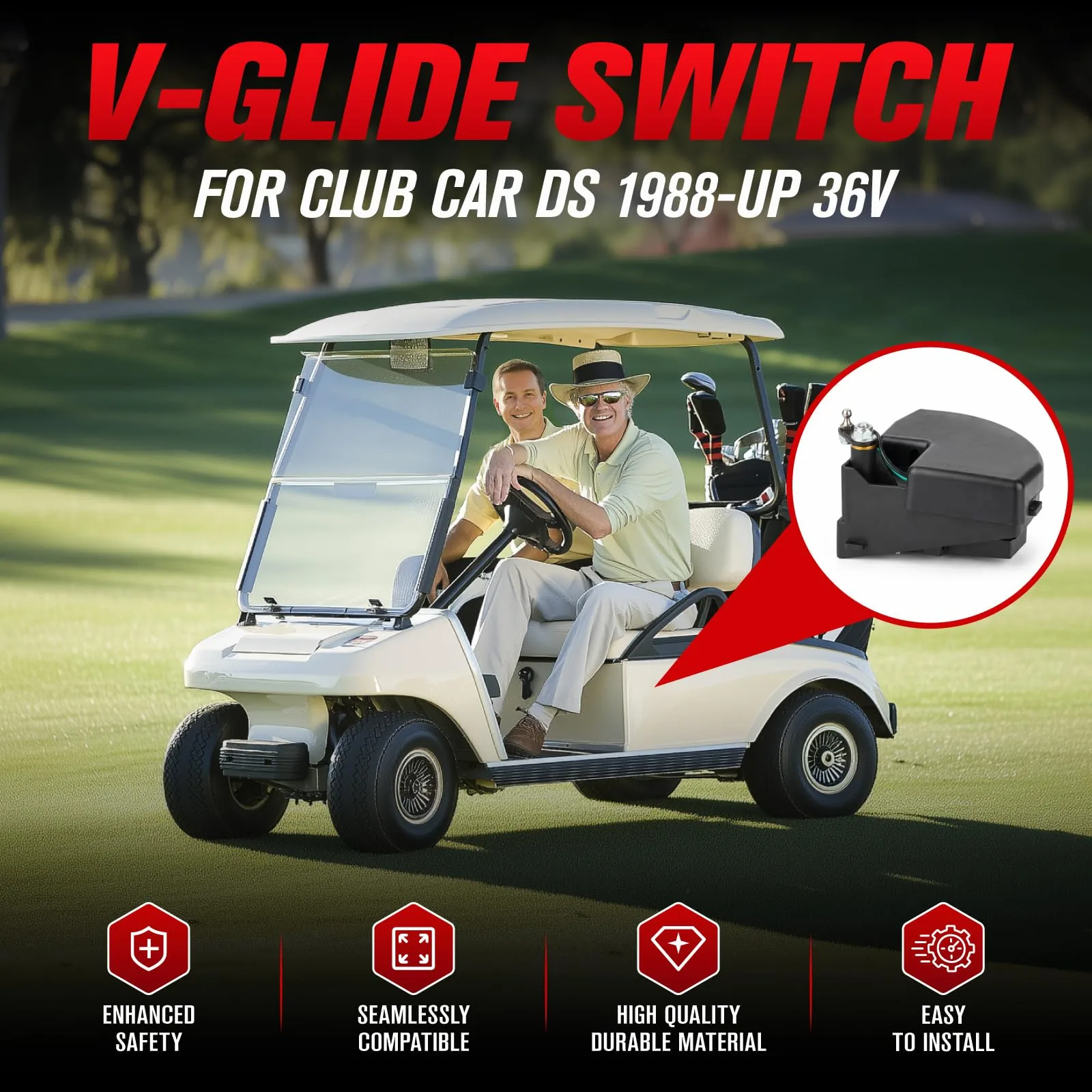 CASISPRO V-Glide Wiper Switch for Club Car DS 36V image 3