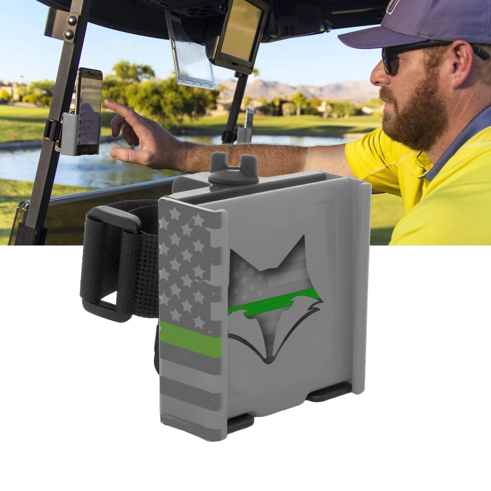 Desert Fox Golf Phone Caddy Golf Cart Holder