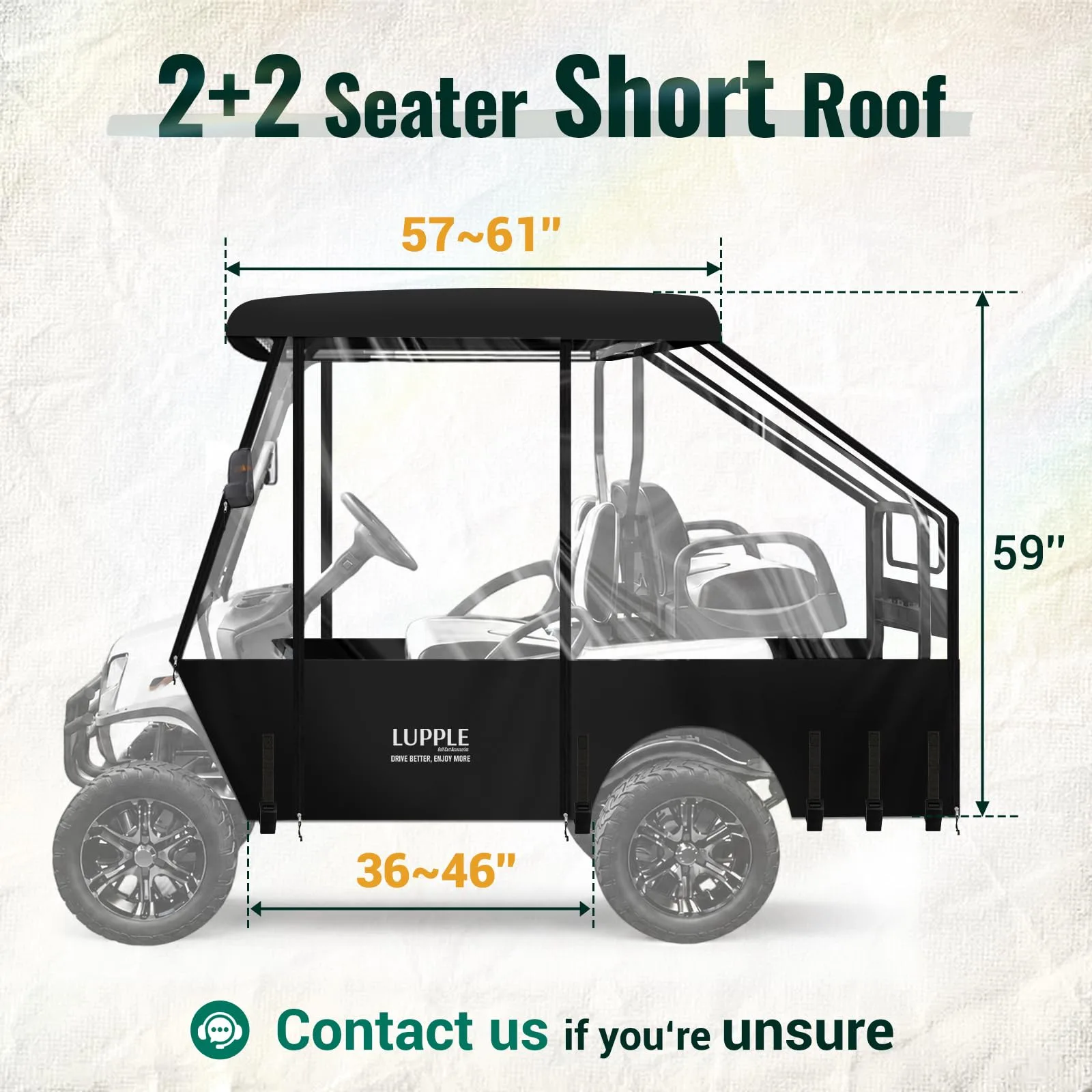 LUPPLE YQ-4-2025 4-Passenger Golf Cart Enclosure image 3